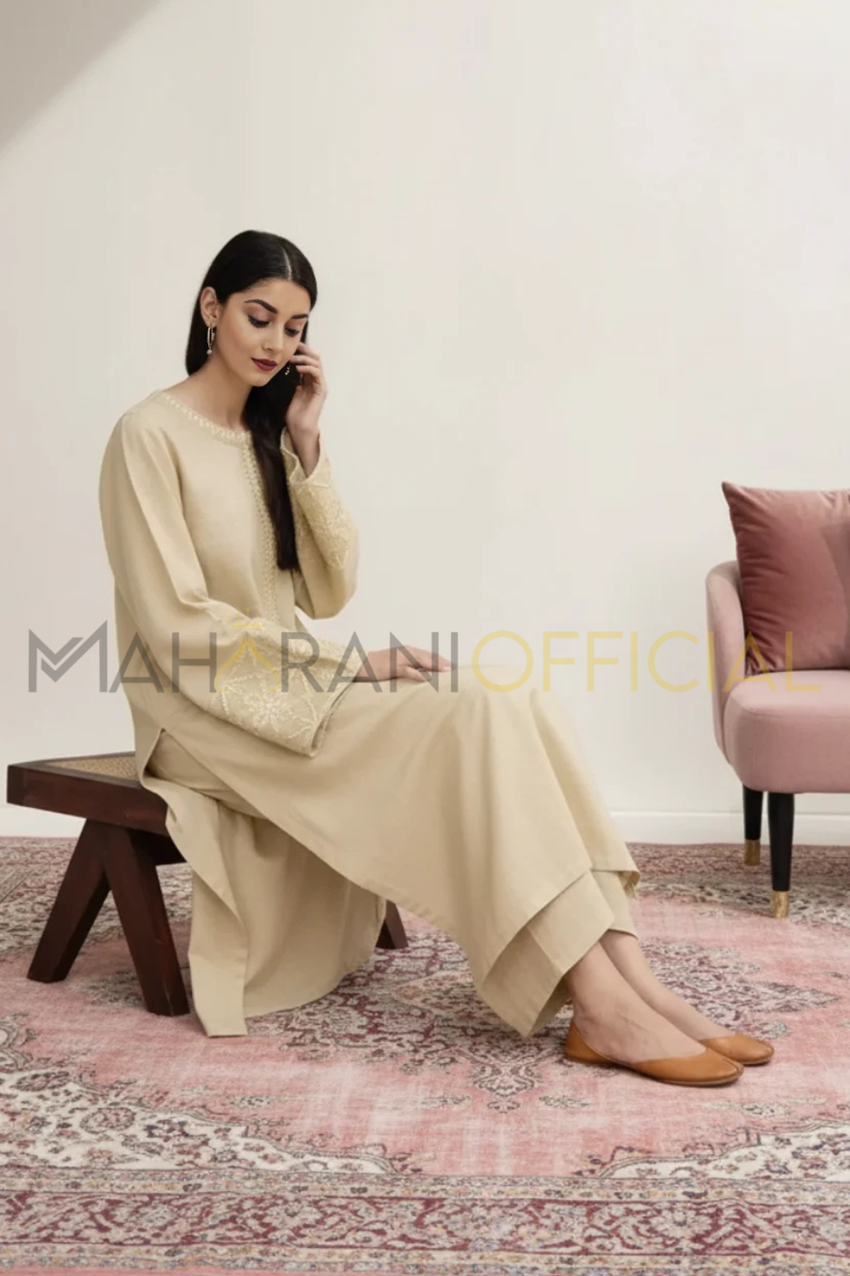 Sandstone 2-piece Ready to Wear Khaddar Suit