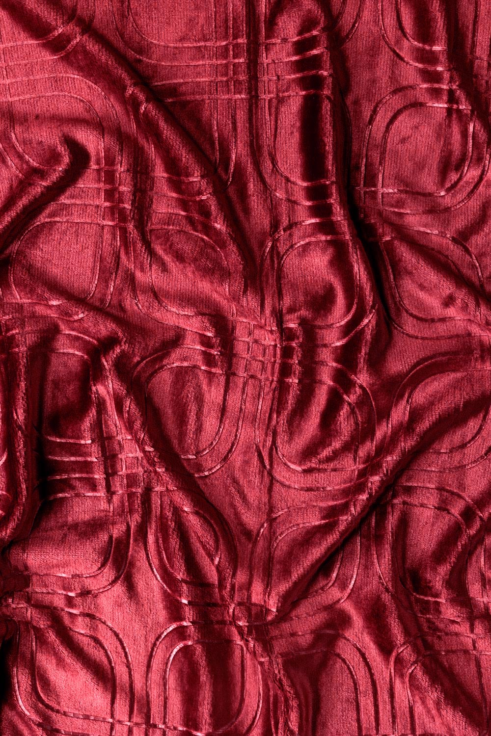 Aw25-Sangria Embossed Single Ply Fleece