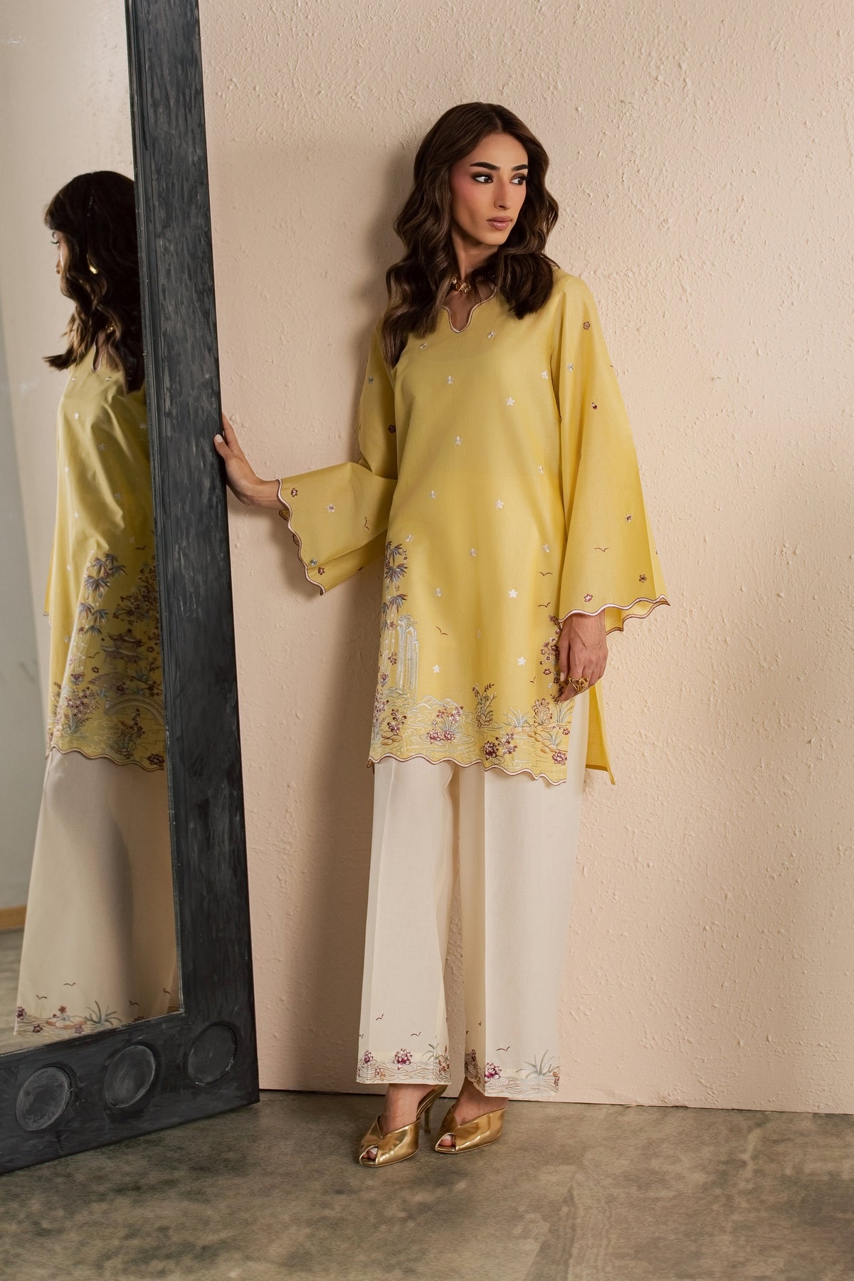 Second Spring 2Pc - Embroidered Lawn Dress