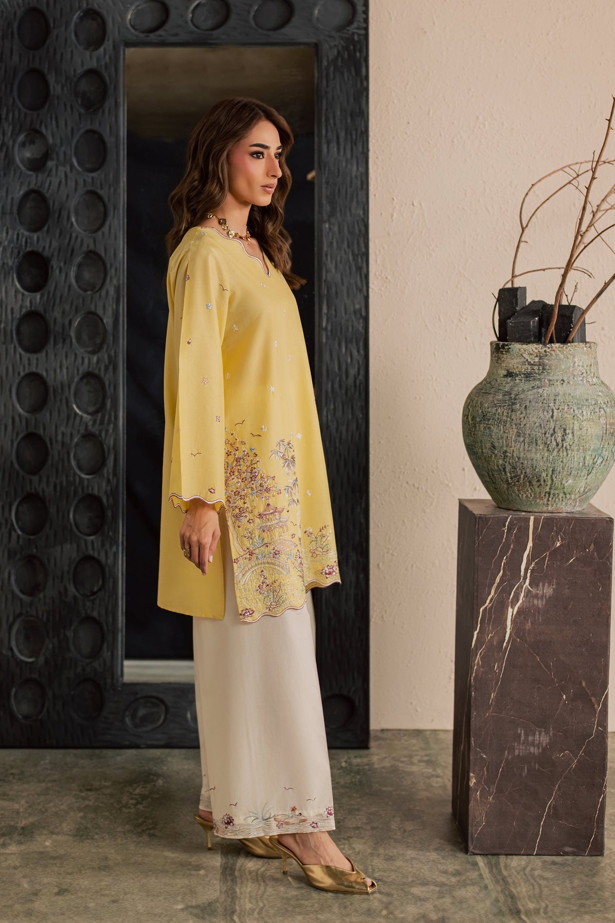 Second Spring 2Pc - Embroidered Lawn Dress