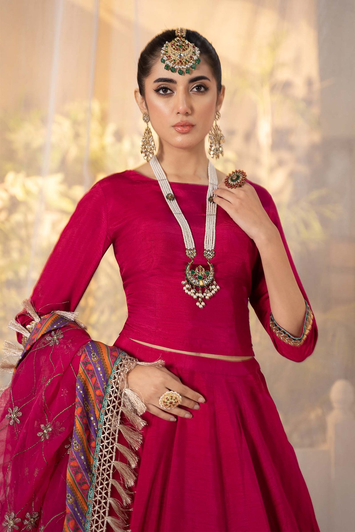 3 Piece Dyed Raw Silk Suit