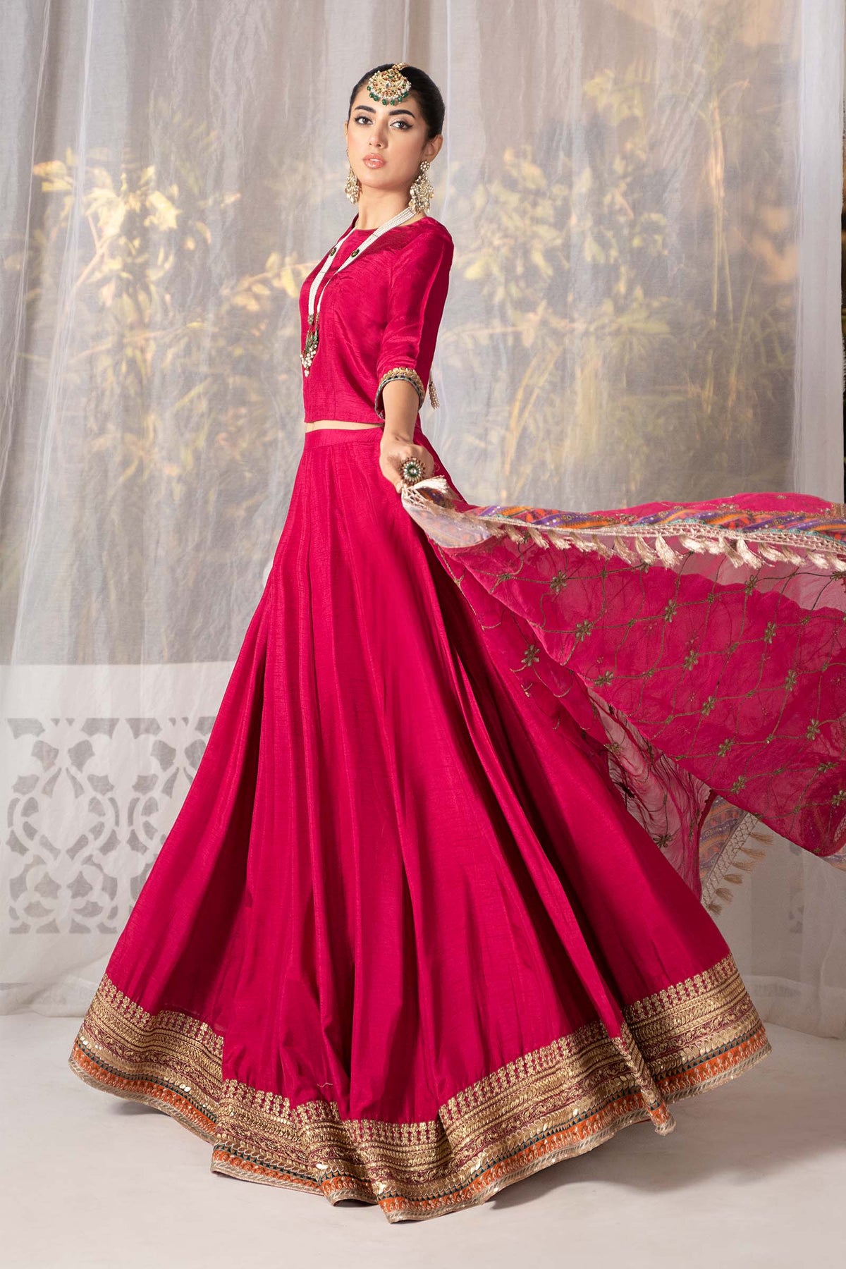 3 Piece Dyed Raw Silk Suit