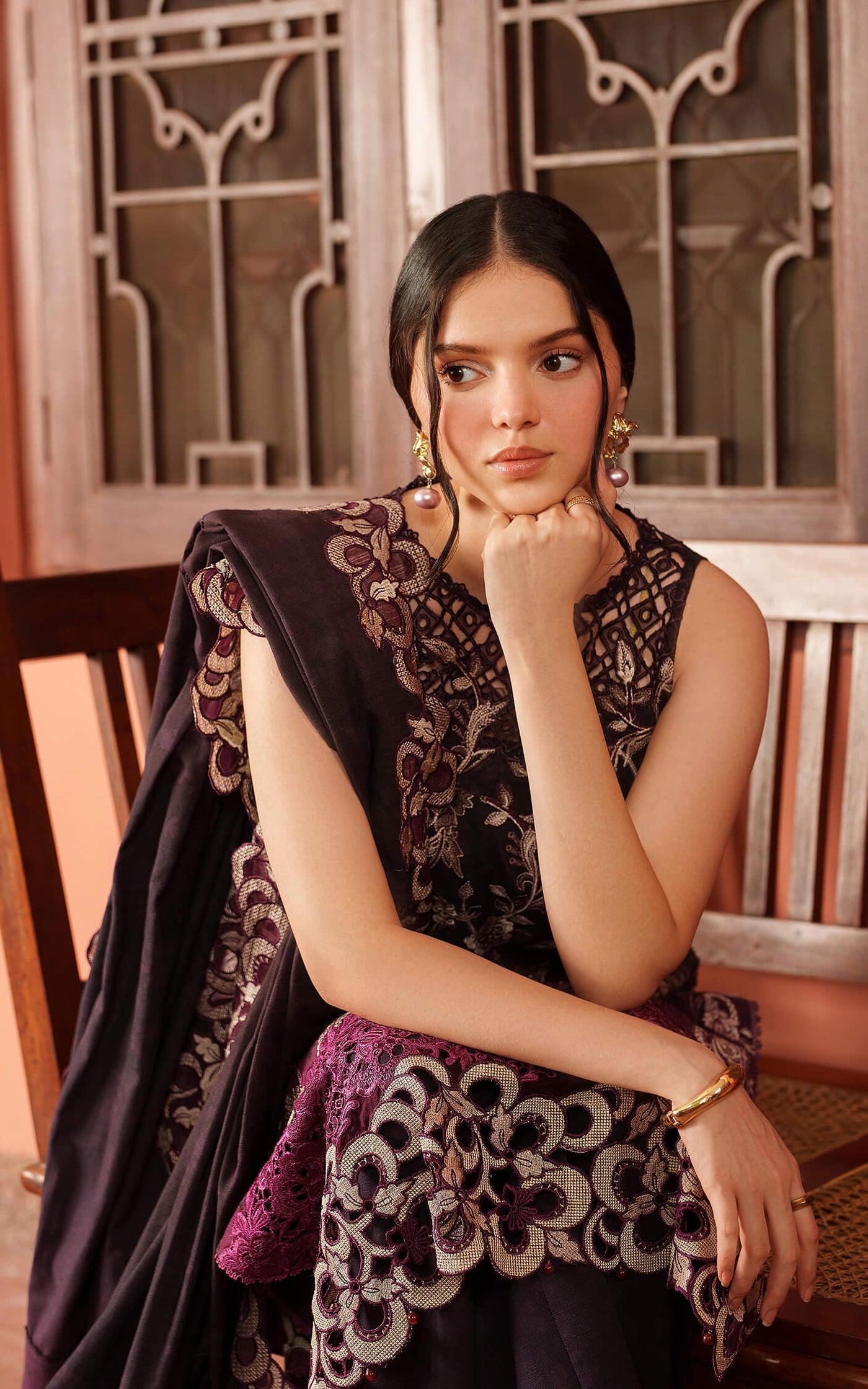 Siera LWC25-09 | 3pcs Embroidered Stitched Suit