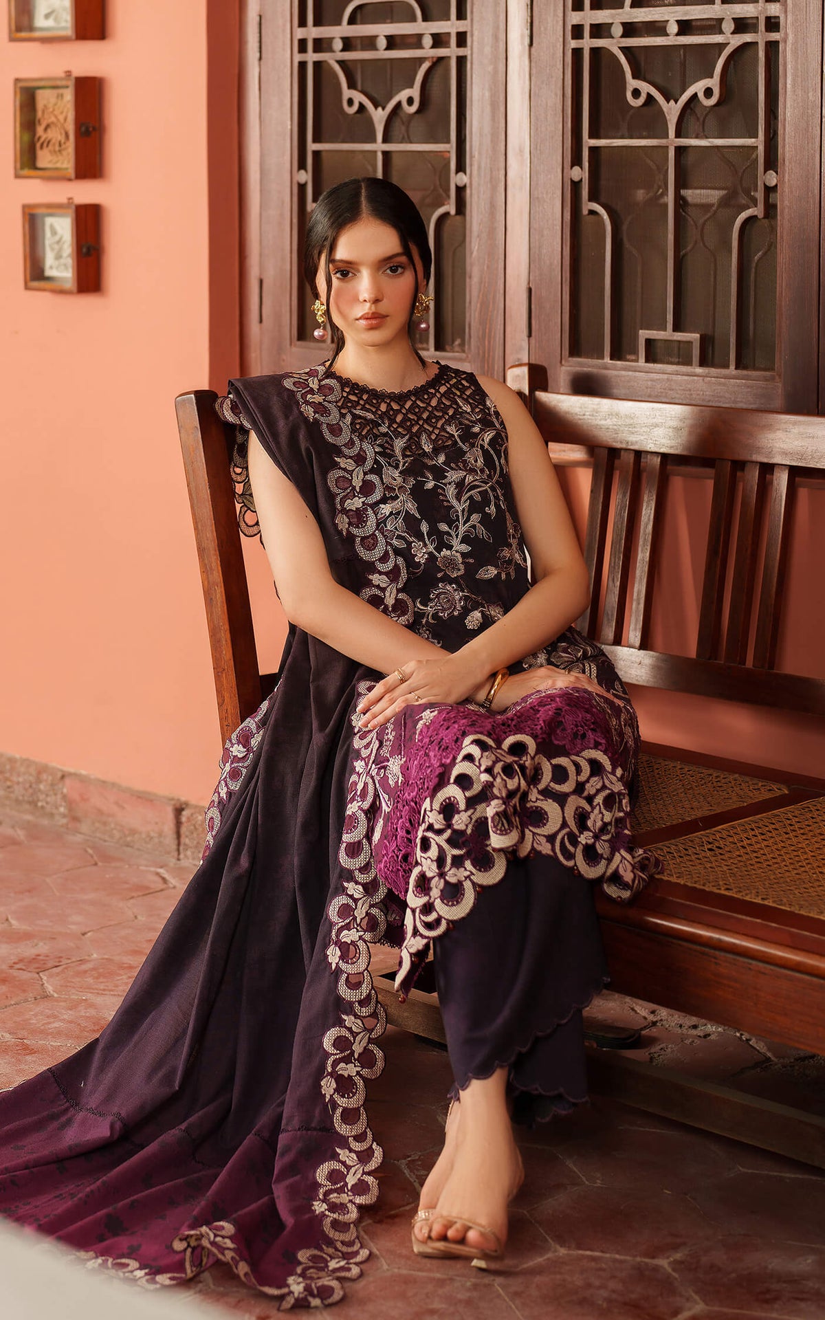 Siera LWC25-09 | 3pcs Embroidered Unstitched Winter