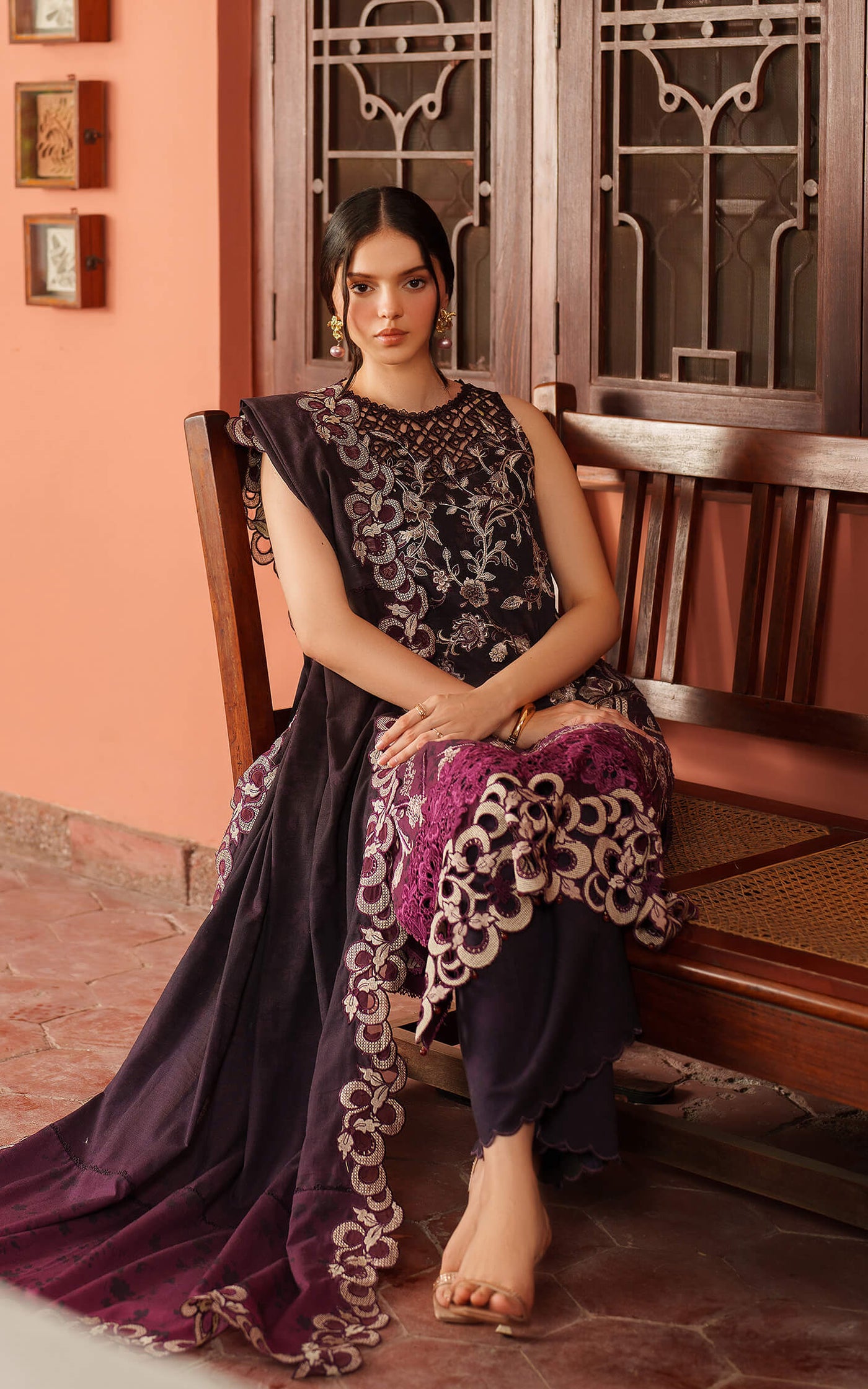 Siera LWC25-09 | 3pcs Embroidered Stitched Suit
