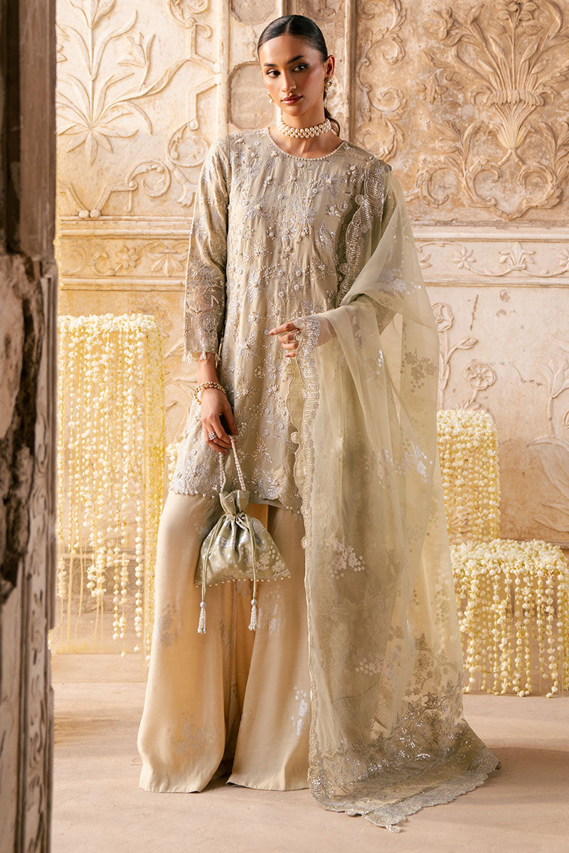 Silver Mist-3Pc Silk Embroidered Pret