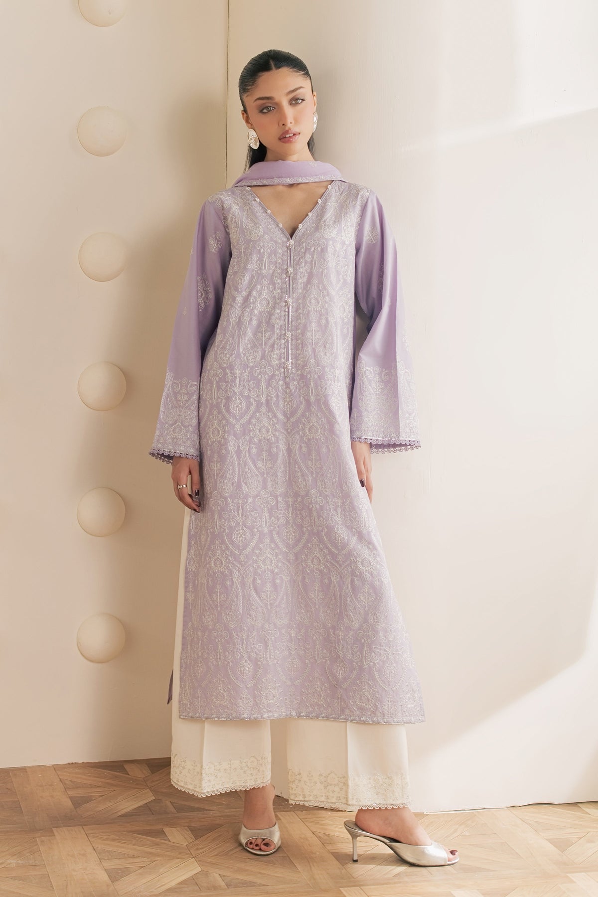 Silwat 3Pc - Embroidered Cambric Pret