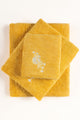 Sun Flower 3Pcs Embroidered Towel Set