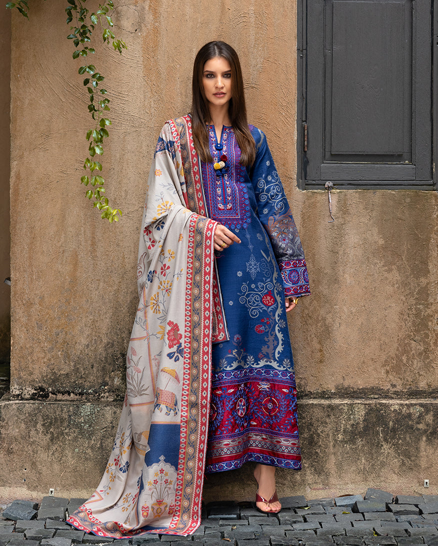 3 Piece - Printed Cotton Suit