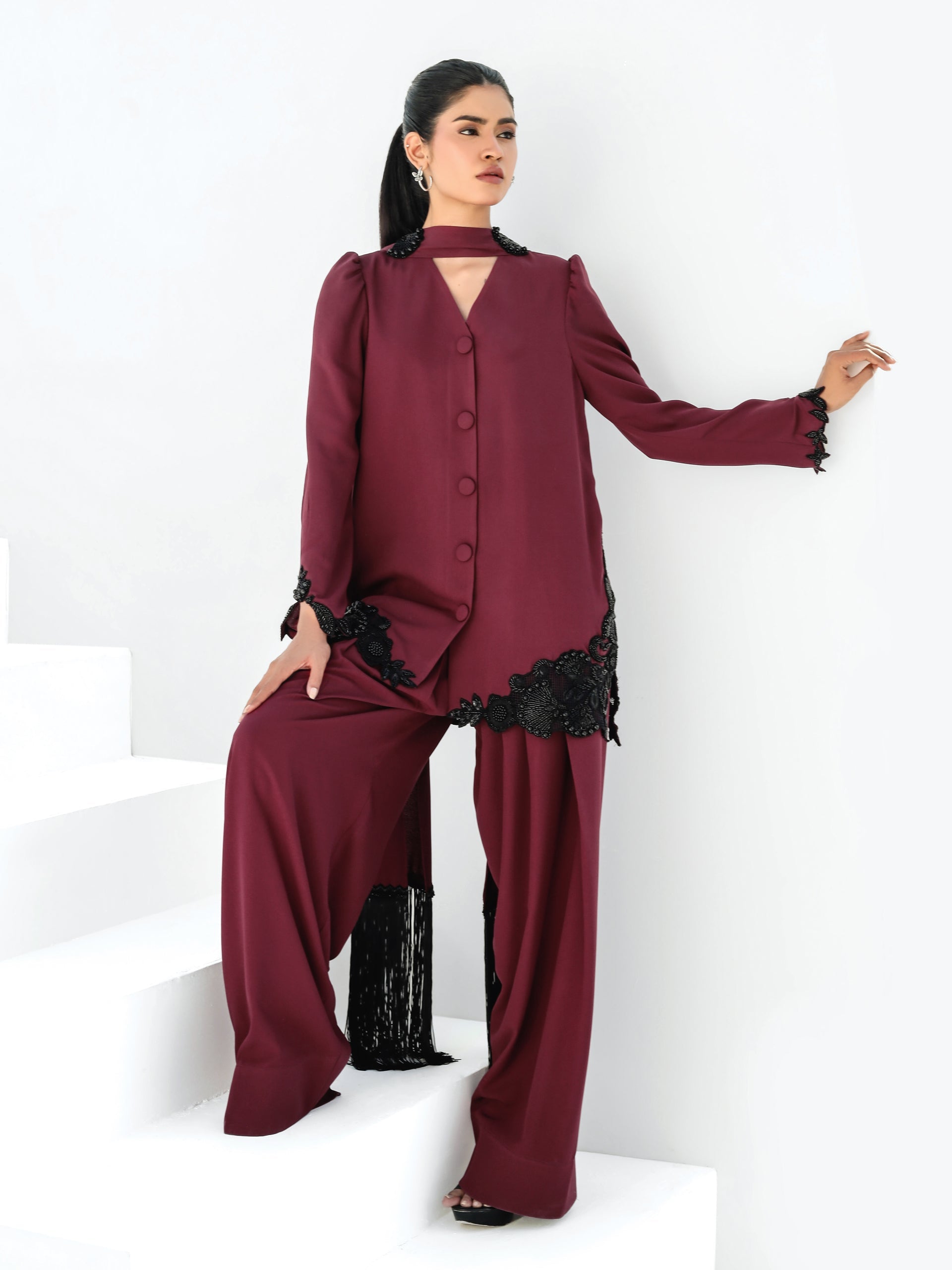 Sylvia - Dark Maroon