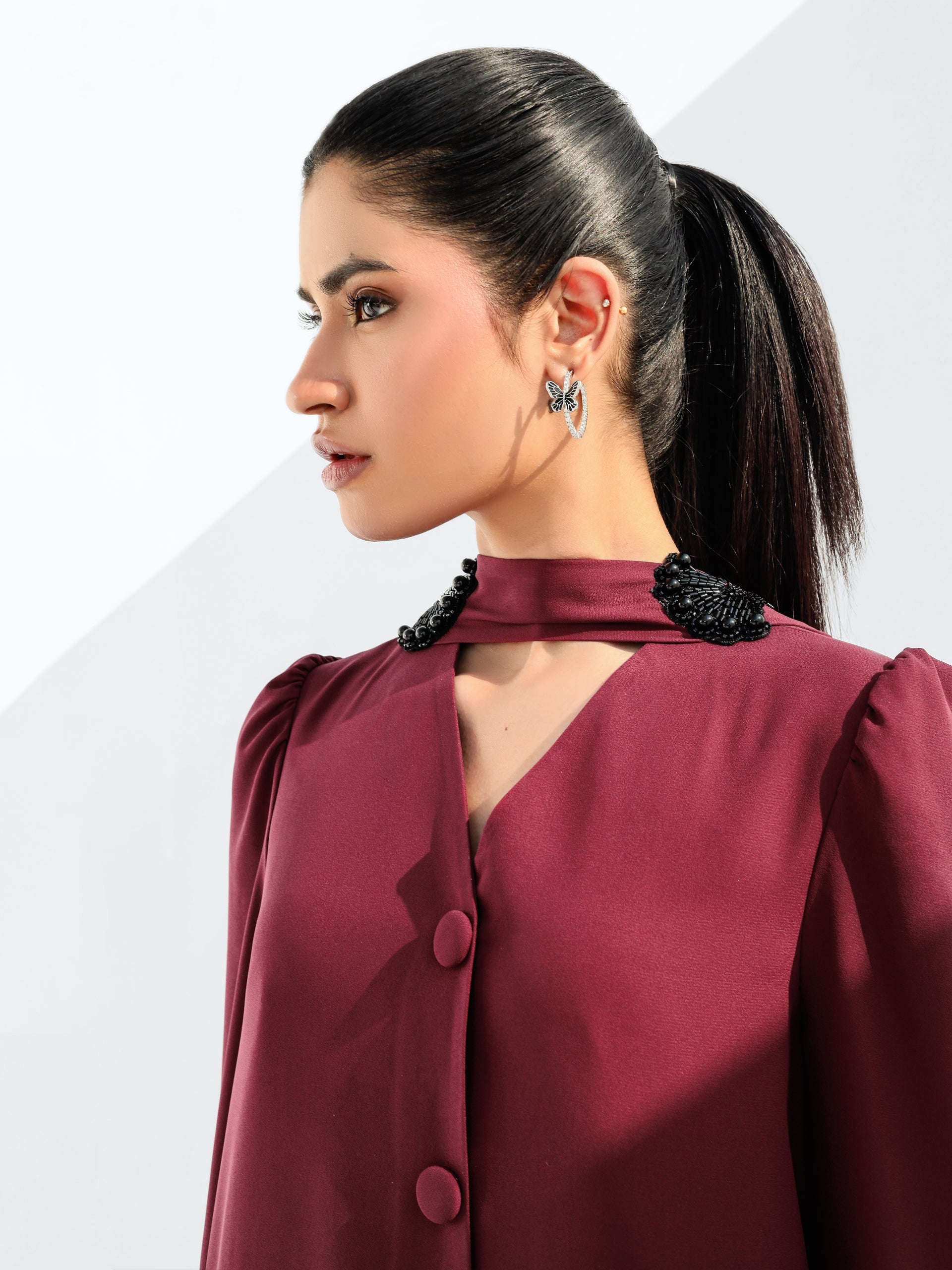 Sylvia - Dark Maroon