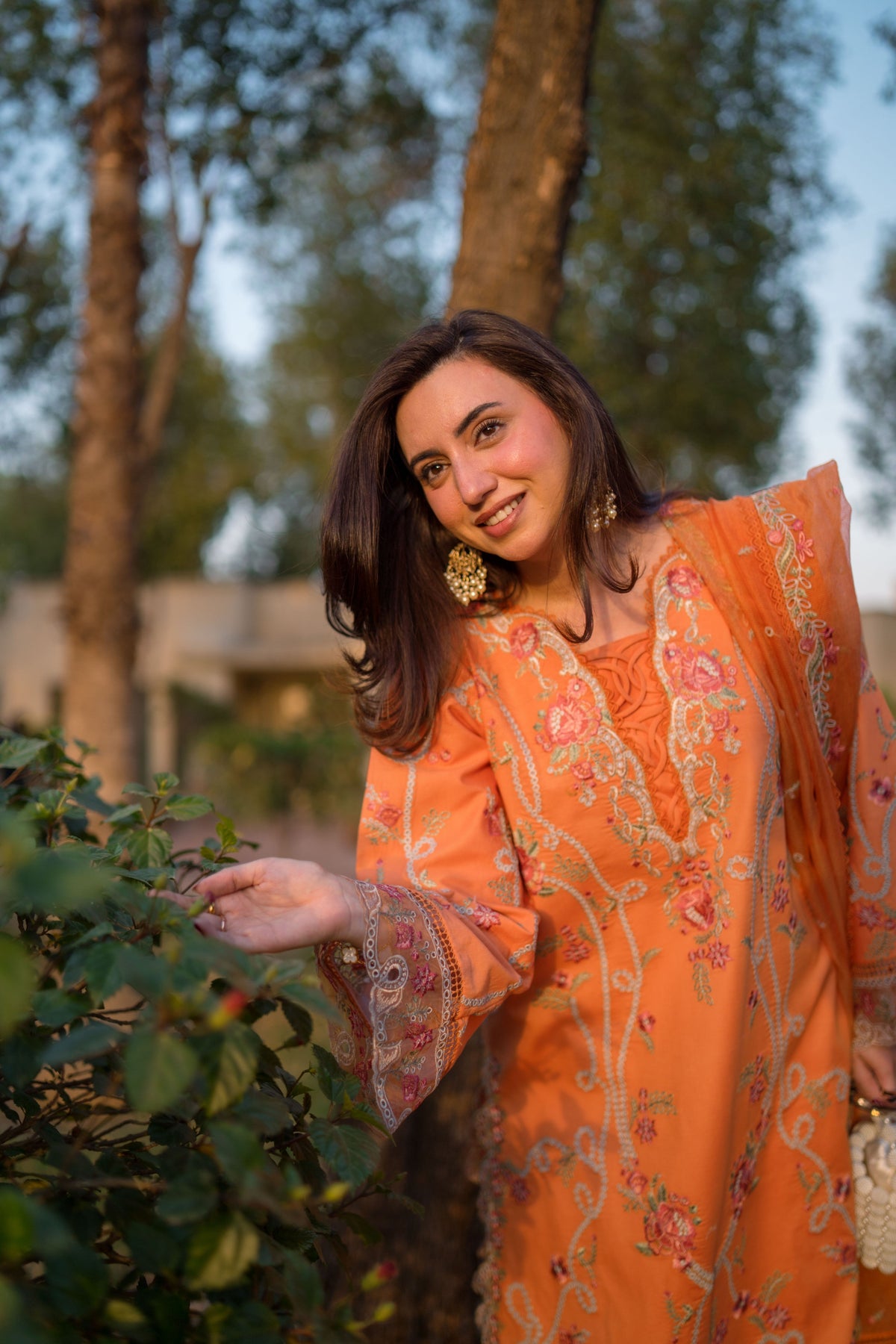 Aneelas Lawn Emb 3pc Khadi net Duppata [LUX-26-45] [Dispatch Time 2.5 Months]