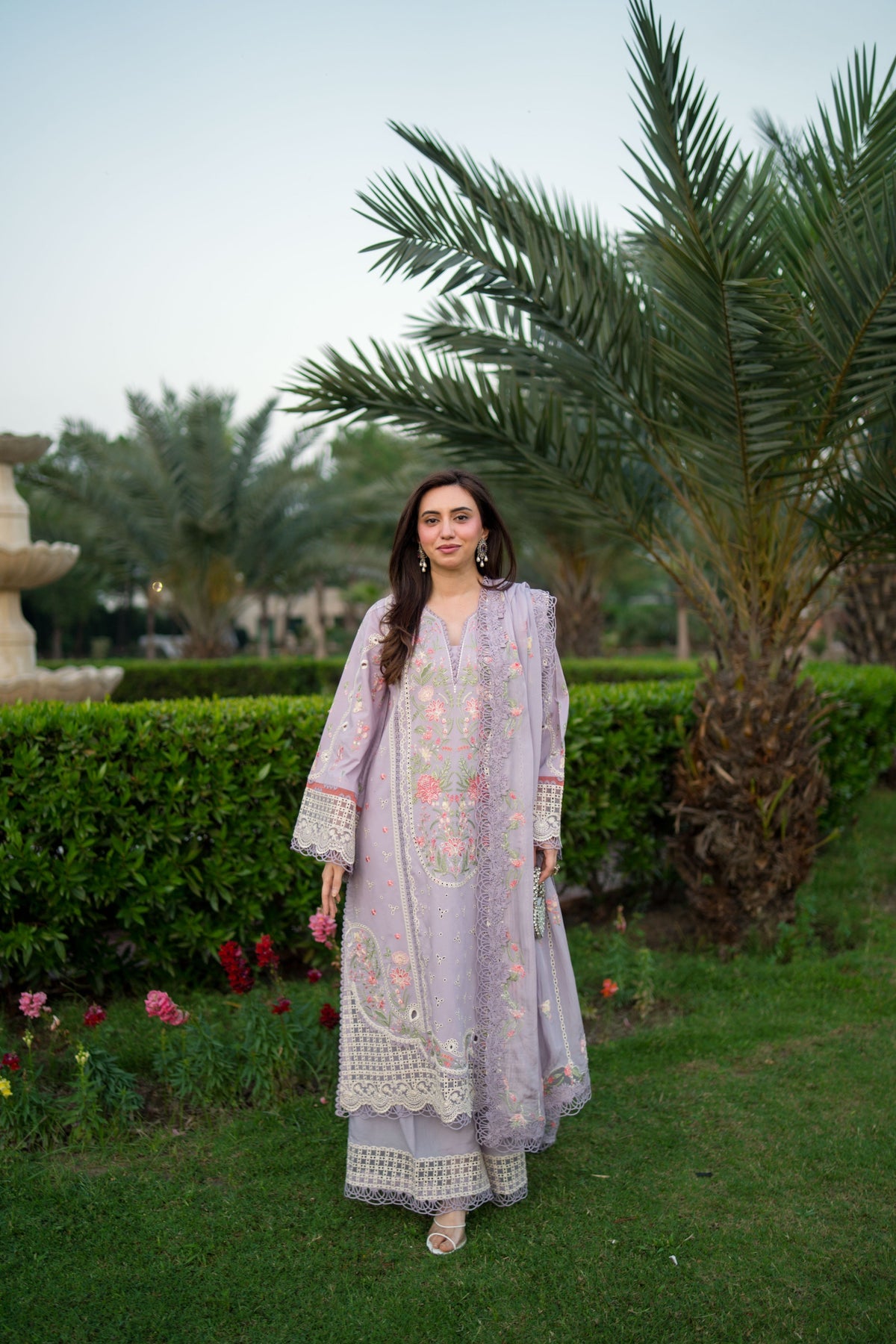 Aneelas Lawn Emb 3pc Silk Duppata [LUX-26-63] [Dispatch Time 2 Months]