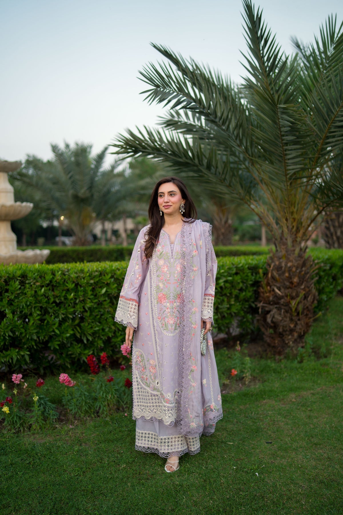 Aneelas Lawn Emb Shirt Trouser 2pc [LUX-26-63] [Dispatch Time 2 Months]