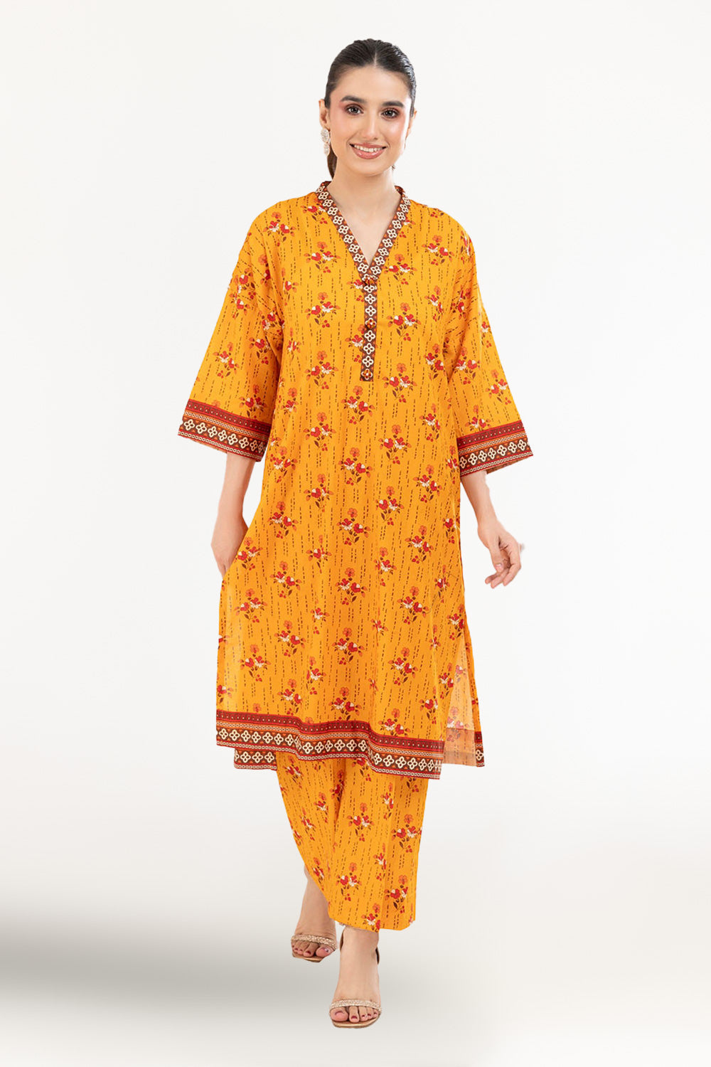 2 Piece Unstitched Printed Lawn Suit