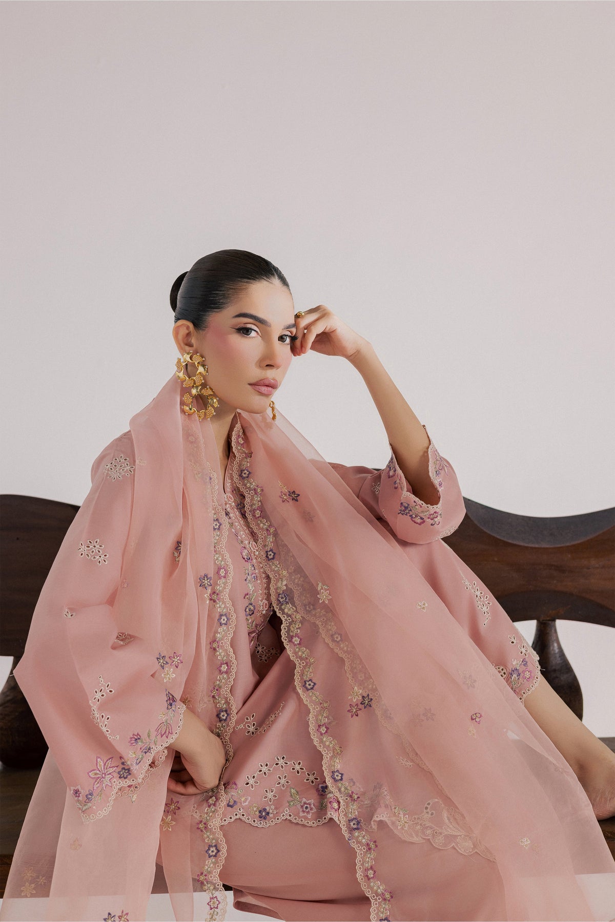 Taffy Macaron 3Pc - Luxury Embroidered Lawn
