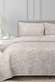 Tan Multi Layer Jacquard Bed Spread Set