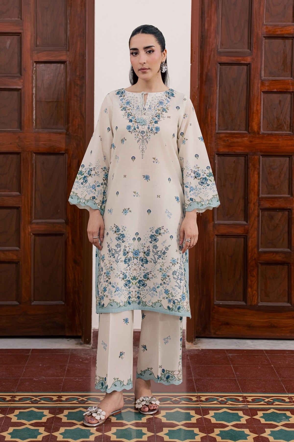 Trey 2Pc - Printed Lawn Dress