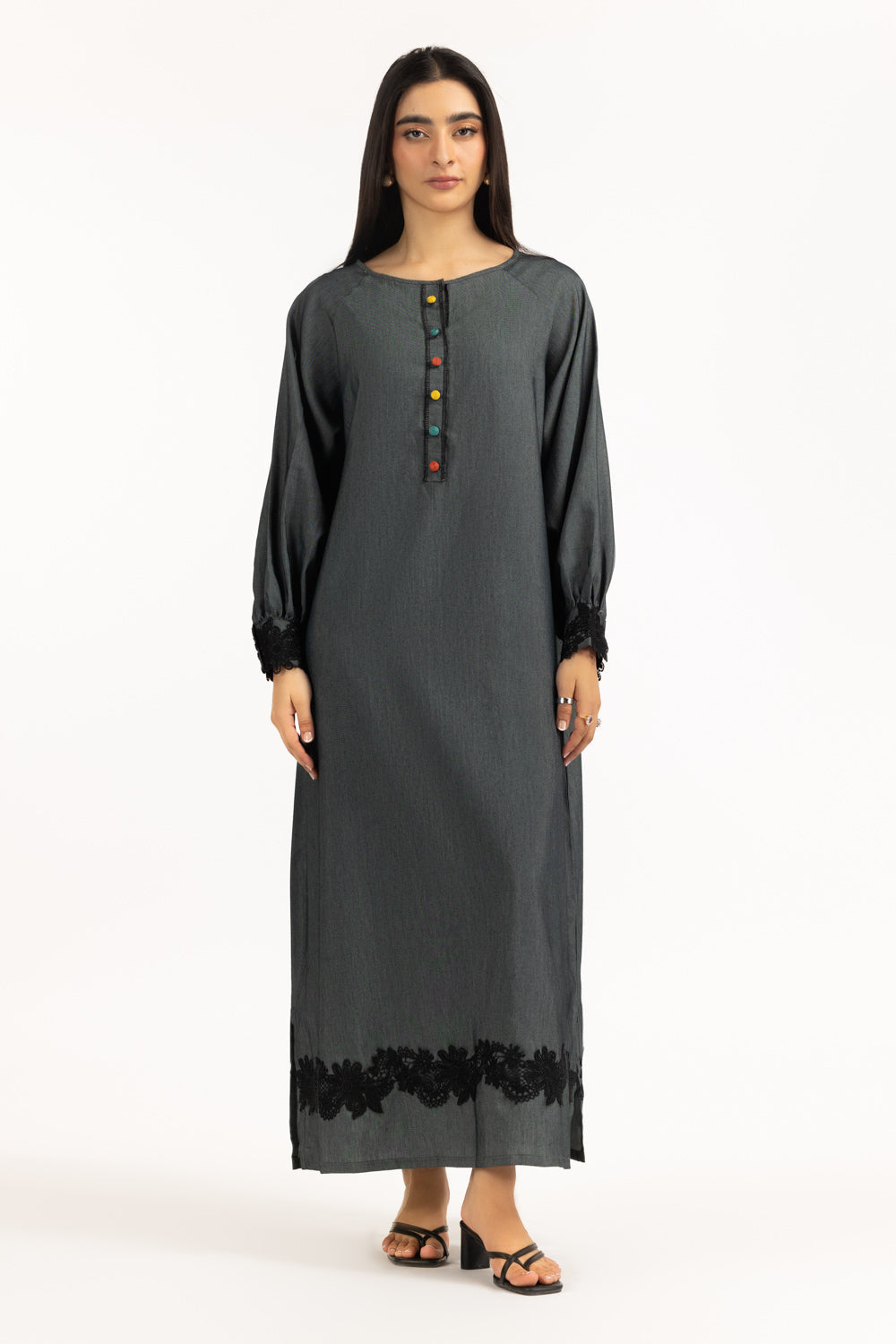 Twill Dyed Embellished Shirt