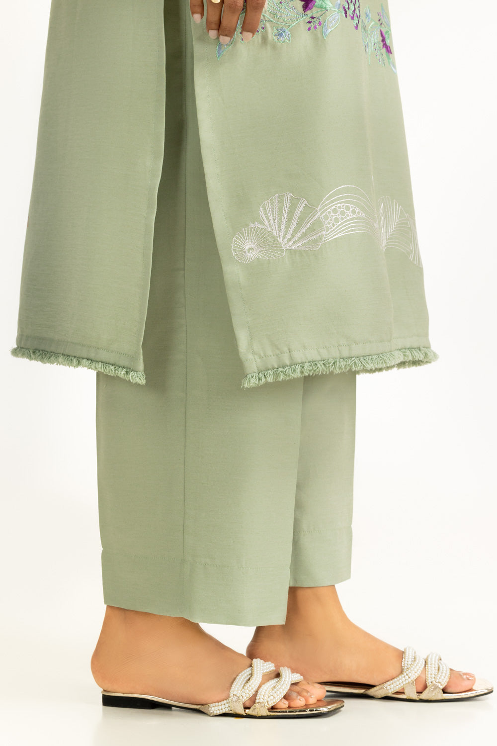 Twill Embroidered Co-Ord Set