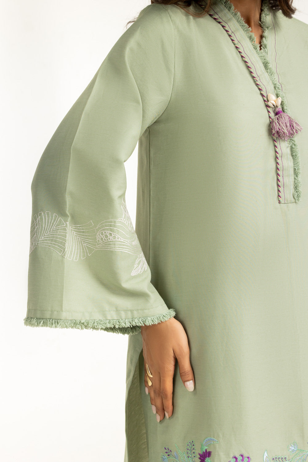 Twill Embroidered Co-Ord Set