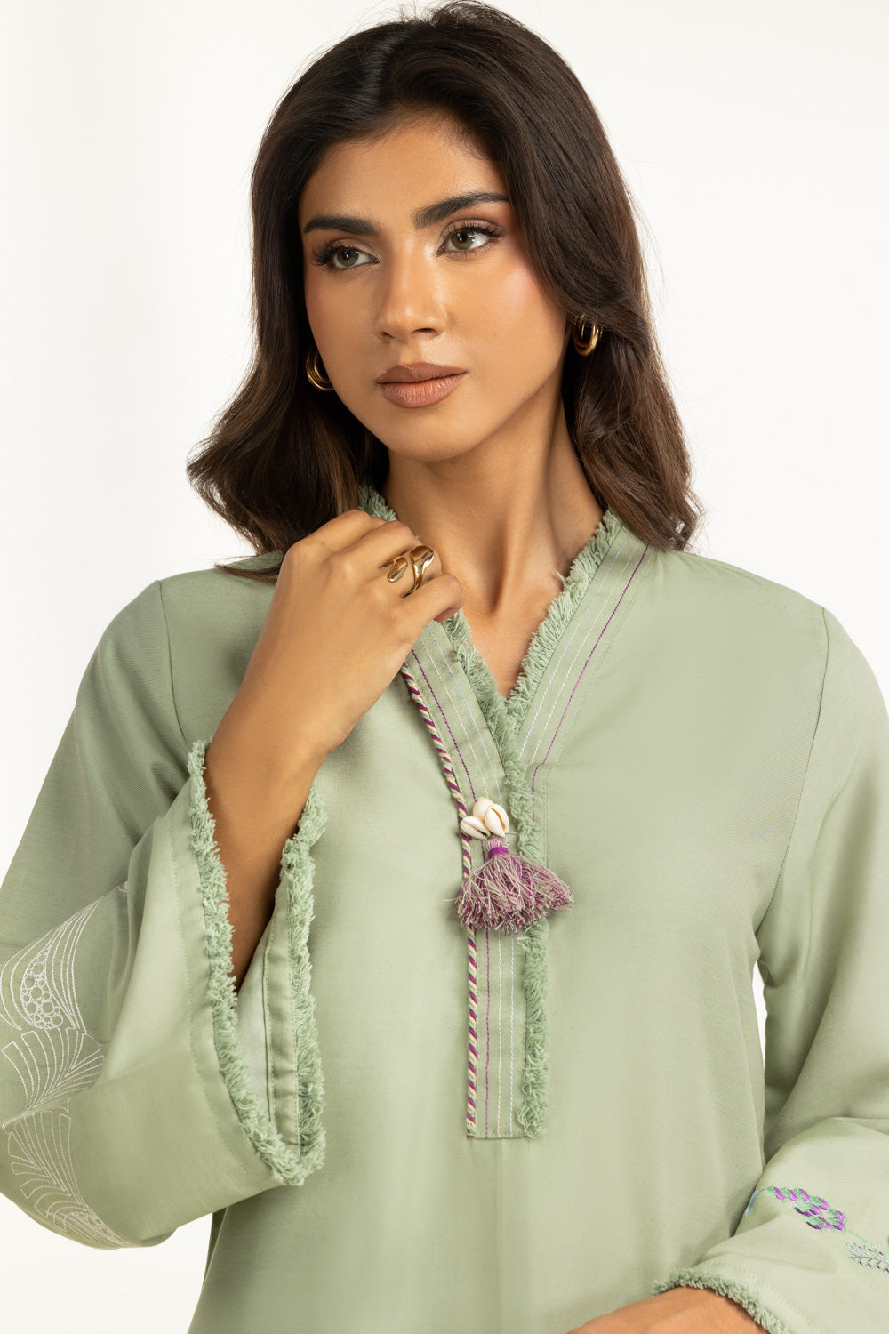 Twill Embroidered Co-Ord Set