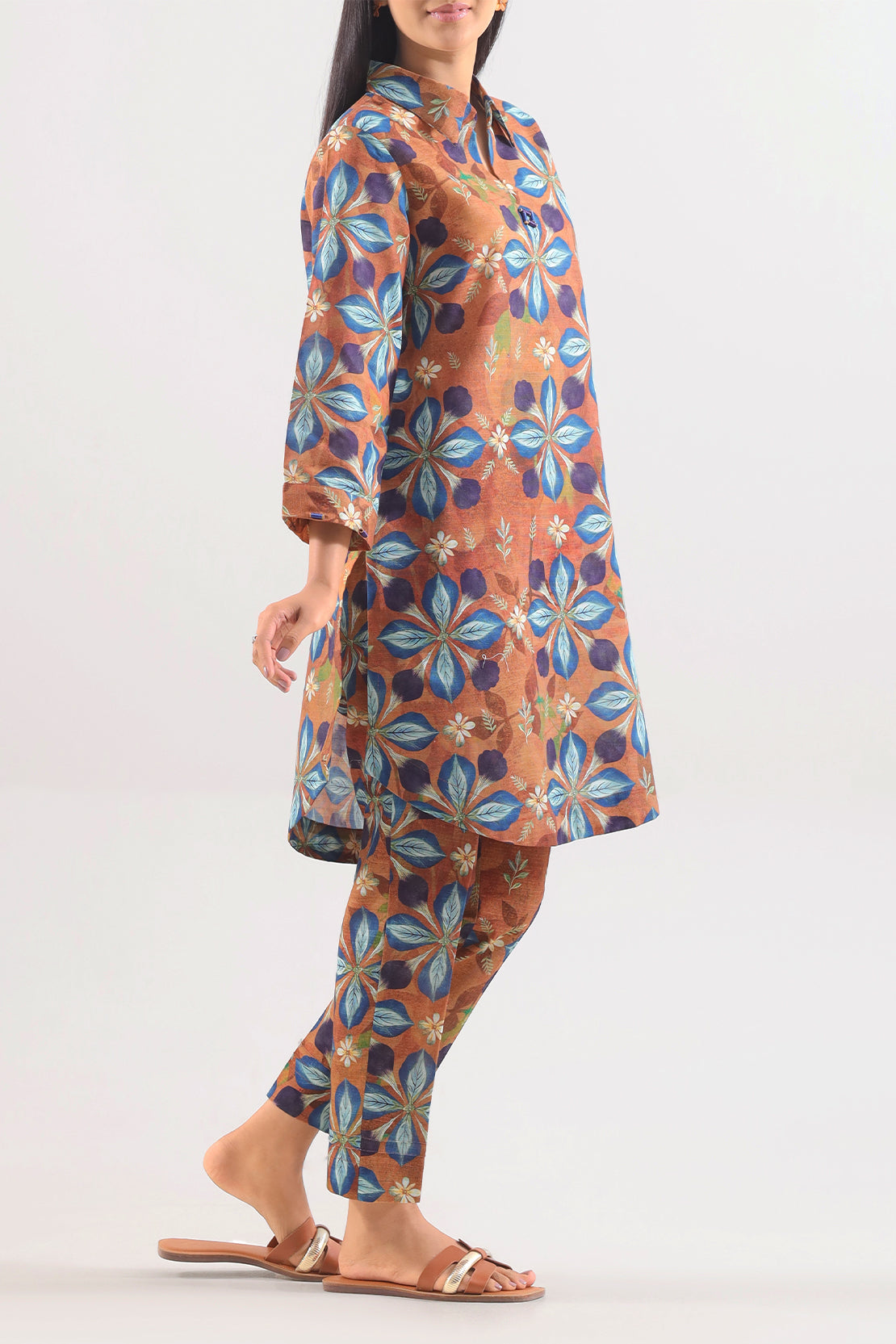 Unstitched Printed Warm Khaddar 2 Piece (Shirt/Trouser)122297