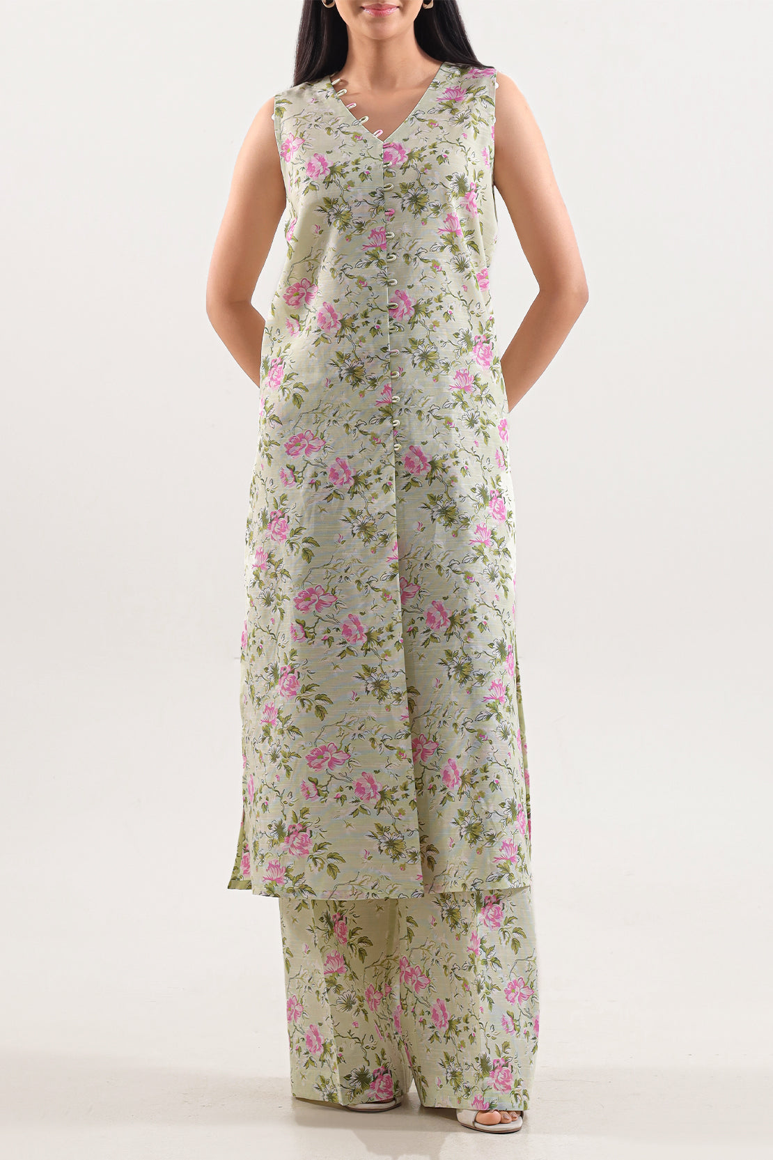 Unstitched Printed Khaddar 2 Piece (Shirt/Trouser)124793