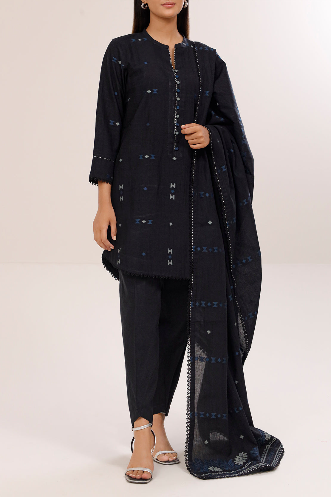 Unstitched Jacquard Cotton 3 Piece104826