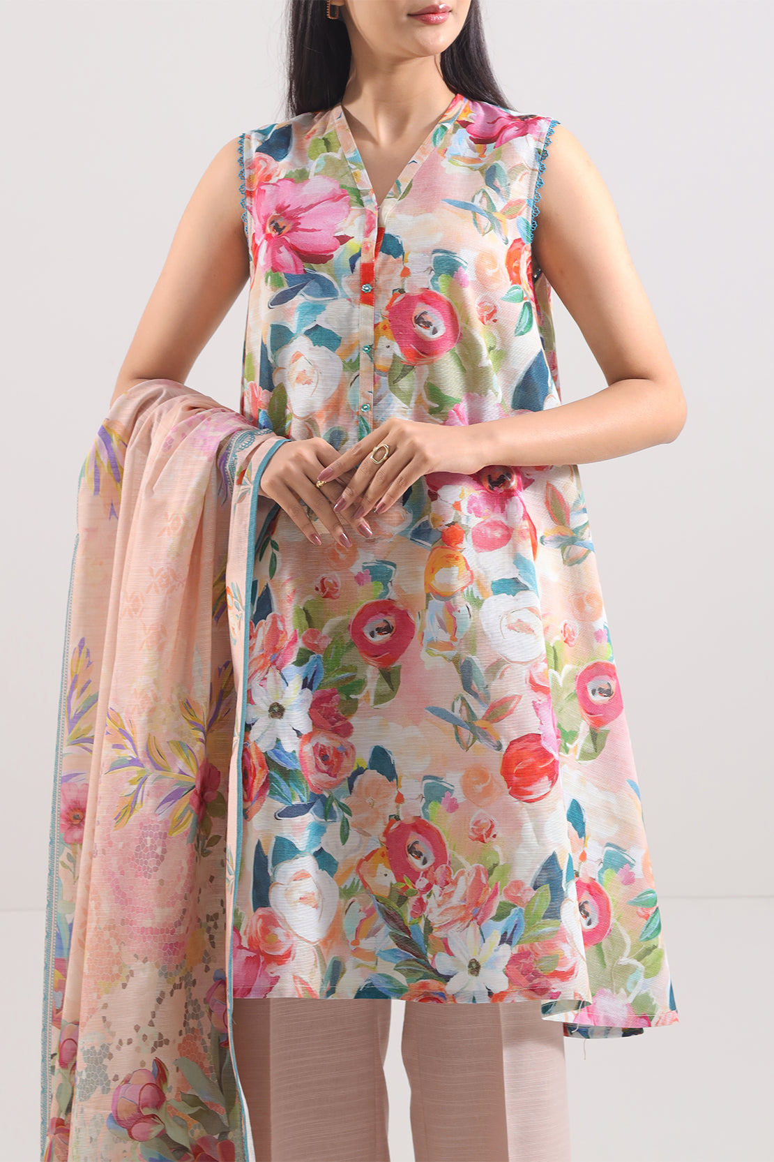 Unstitched Printed Warm Khaddar 3 Piece114085