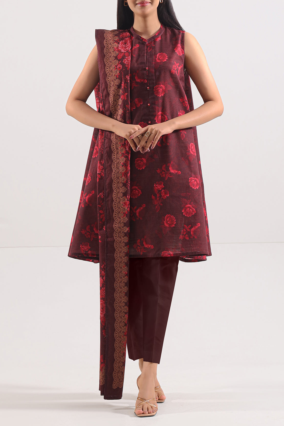 Unstitched Printed Warm Khaddar 3 Piece114088