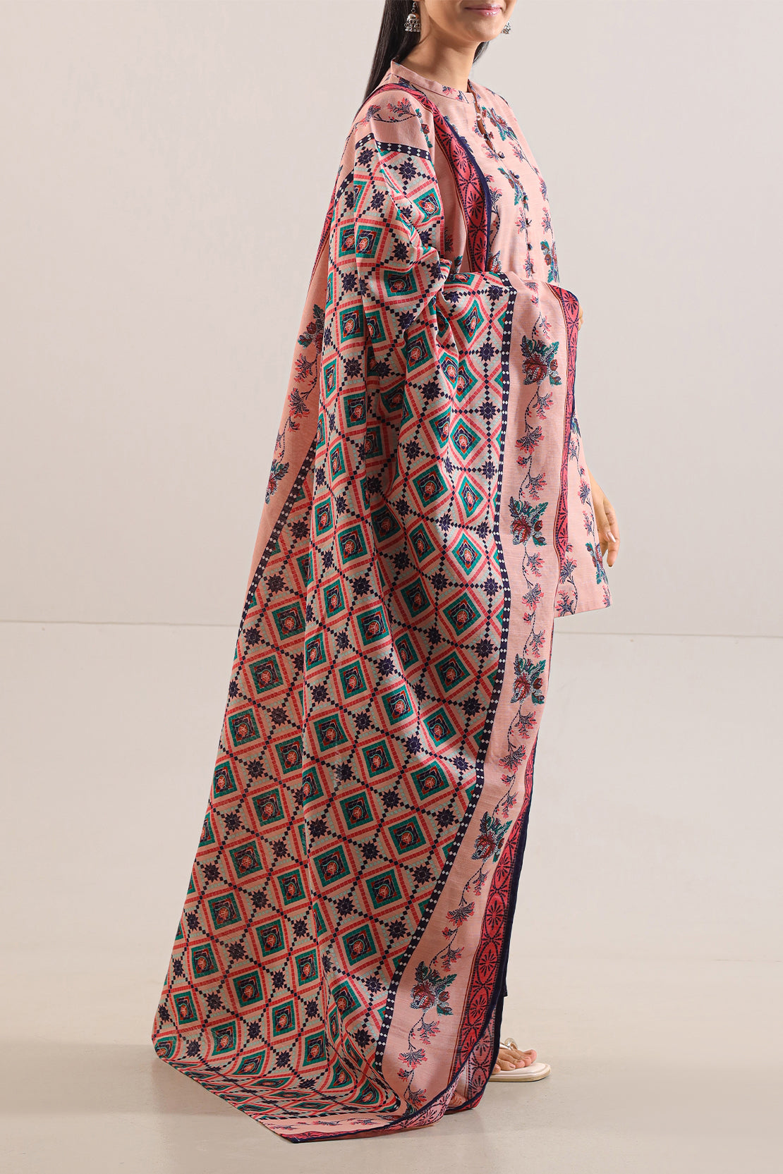 Unstitched Printed Cotton Khaddar 3 Piece114106