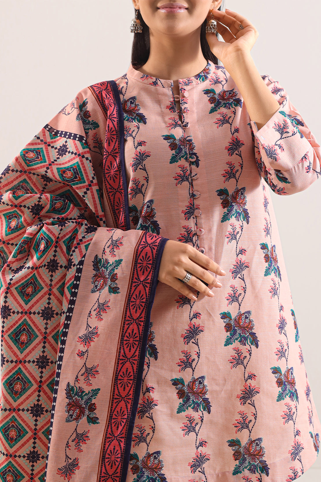 Unstitched Printed Cotton Khaddar 3 Piece114106