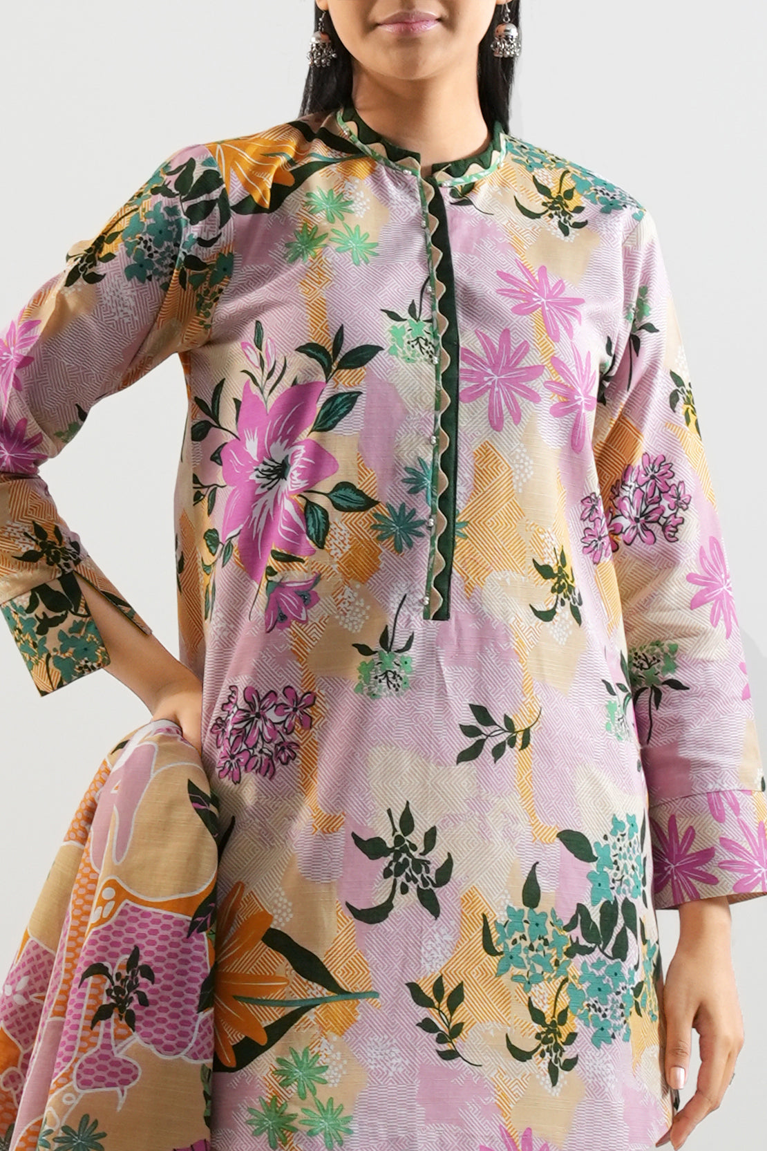 Unstitched Printed Cotton Khaddar 3 Piece117048