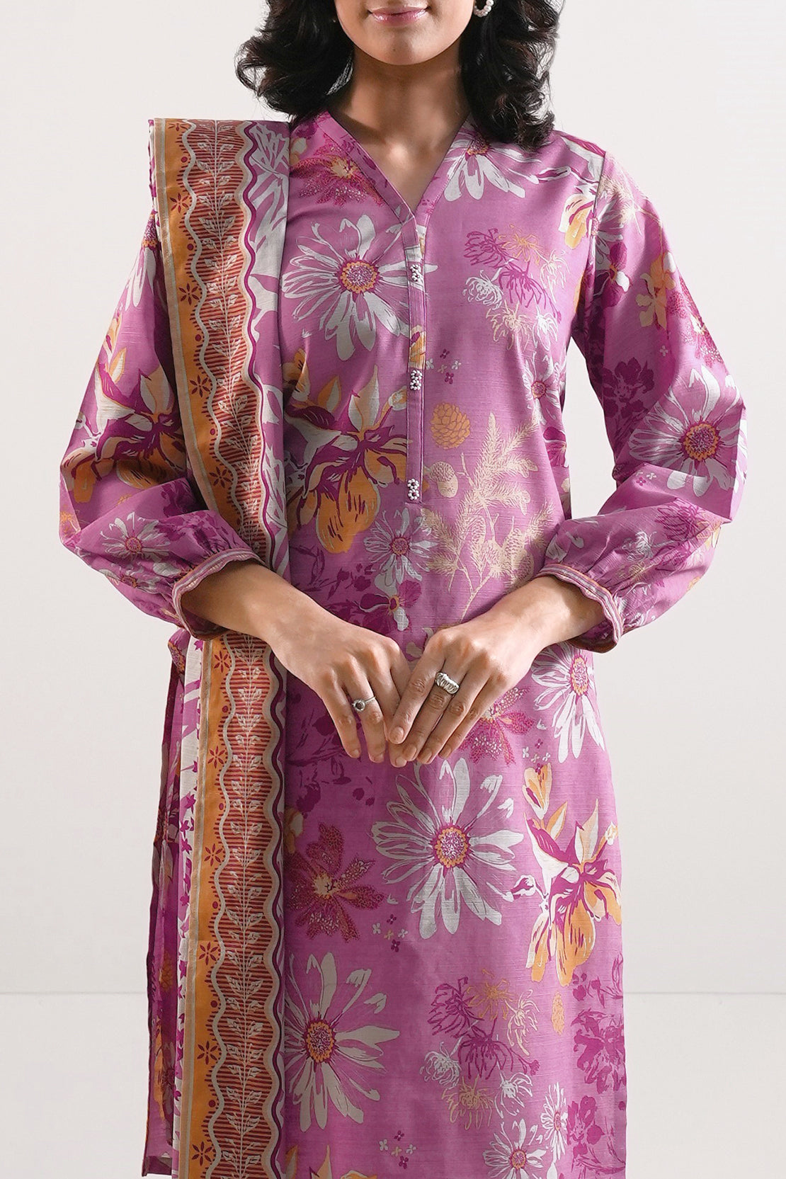 Unstitched Printed Cotton Khaddar 3 Piece117051