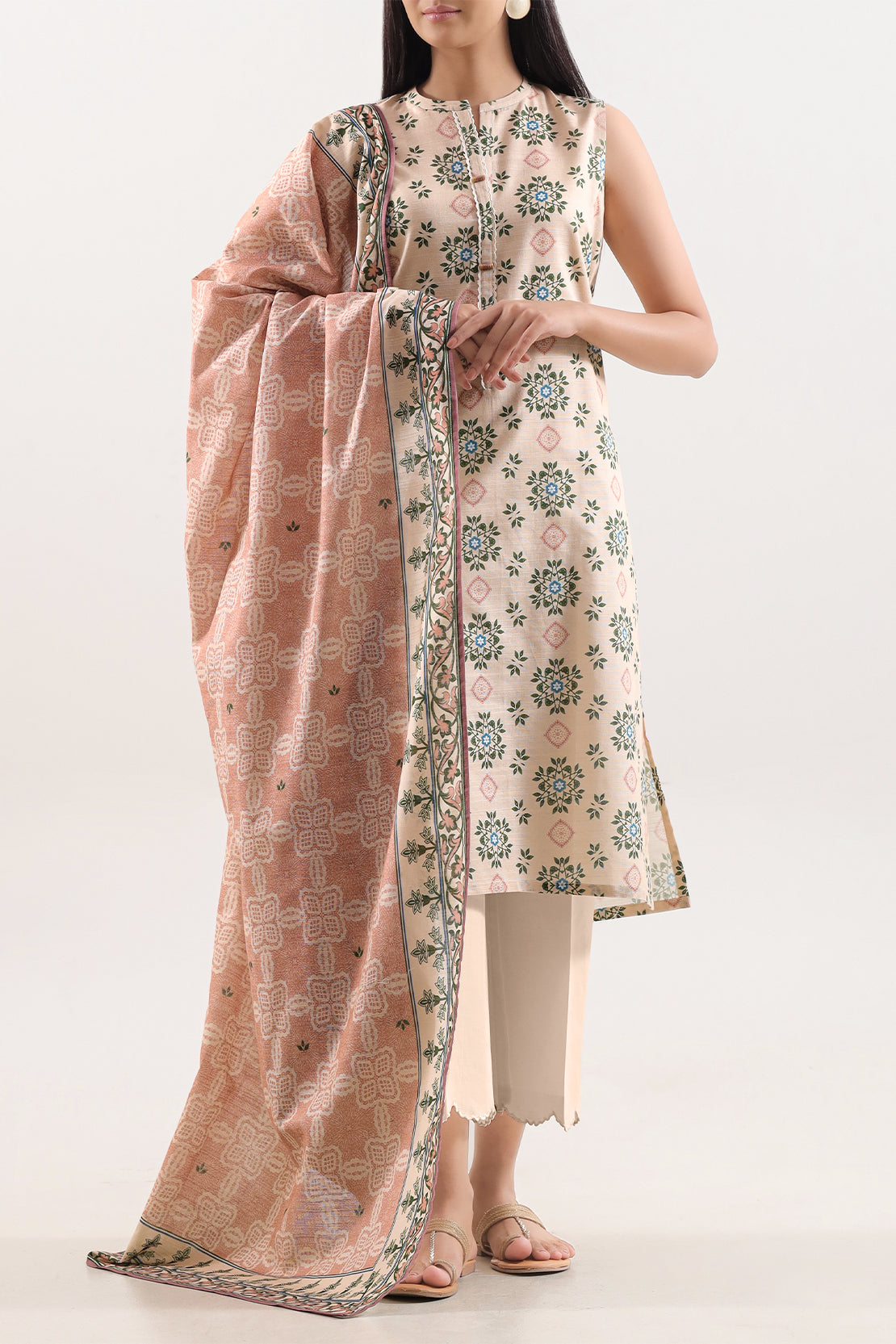 Unstitched Printed Warm Khaddar 3 Piece119411