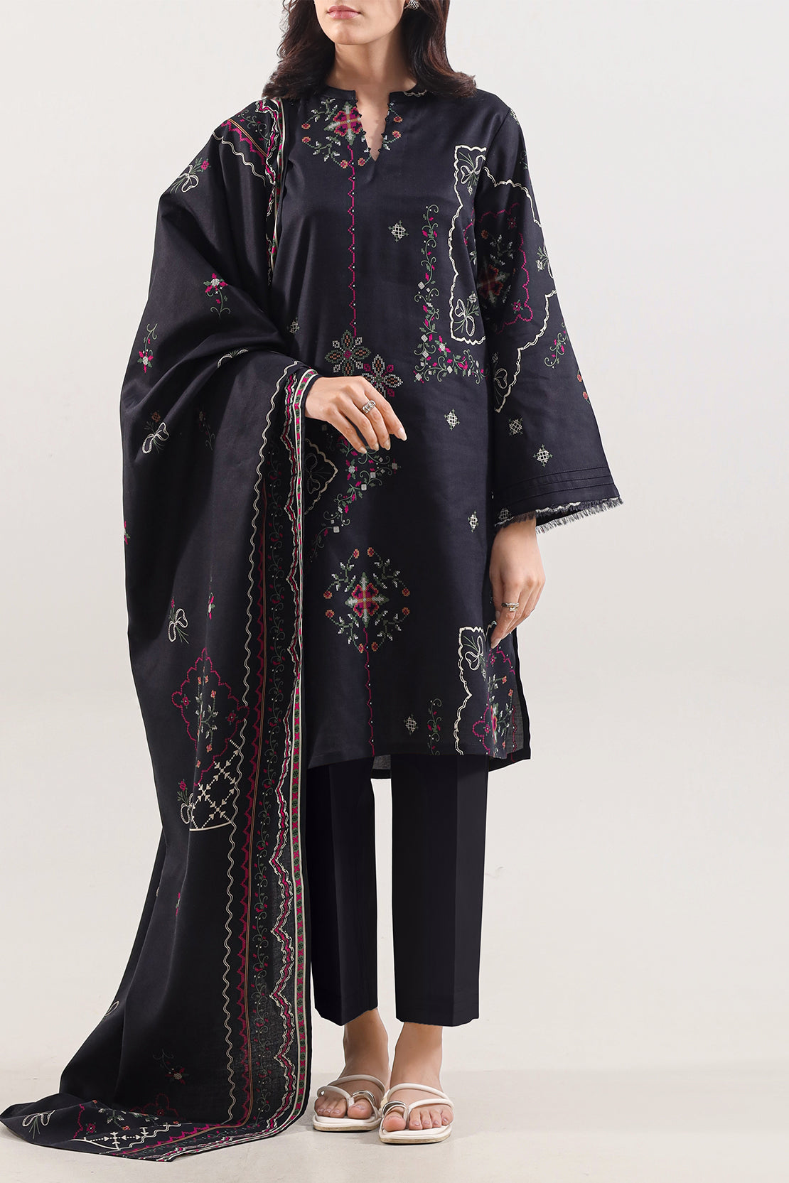 Unstitched Printed Pashmina 3 Piece120581