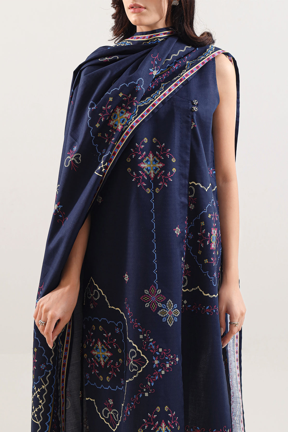 Unstitched Printed Pashmina 3 Piece120582