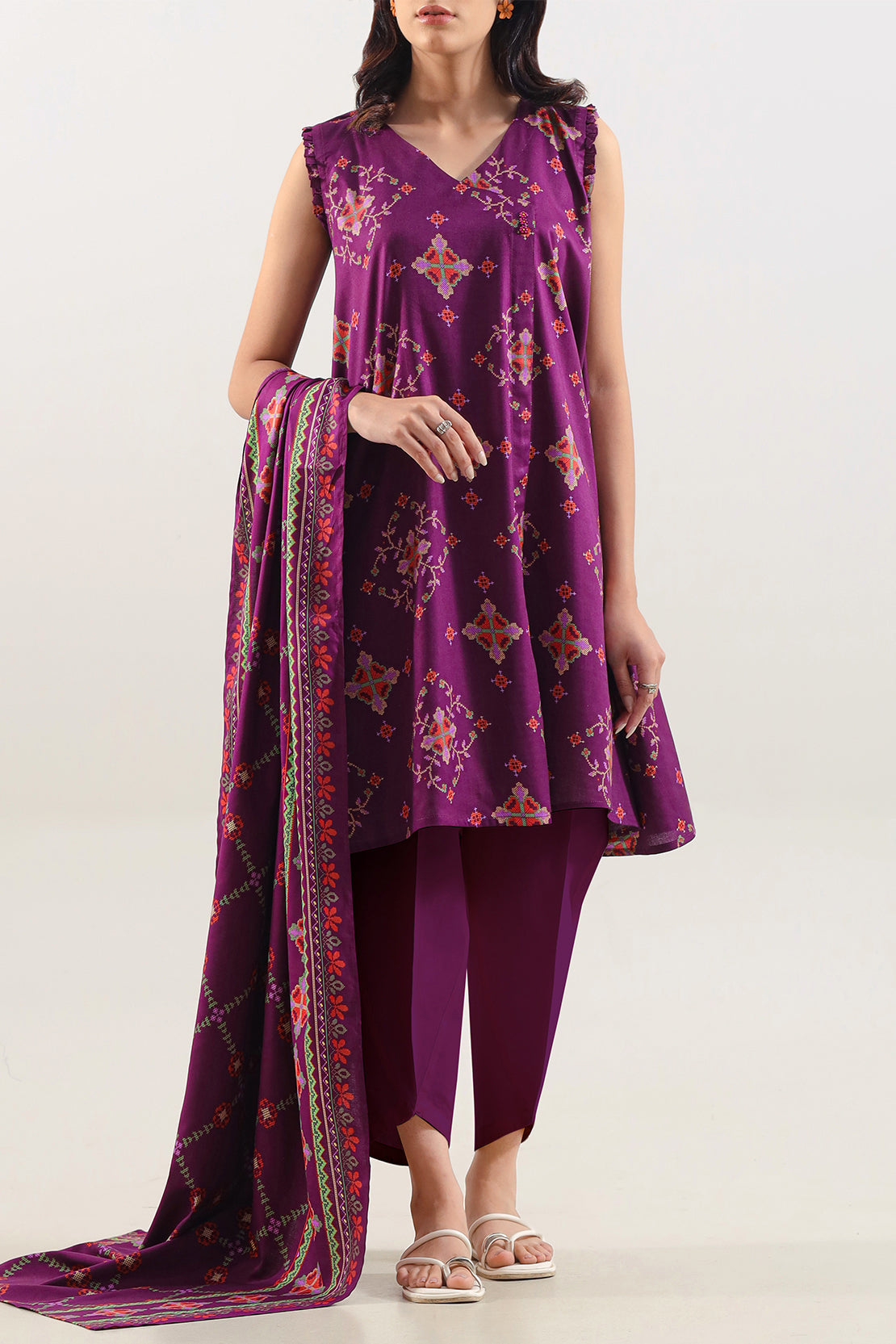 Unstitched Printed Pashmina 3 Piece120584