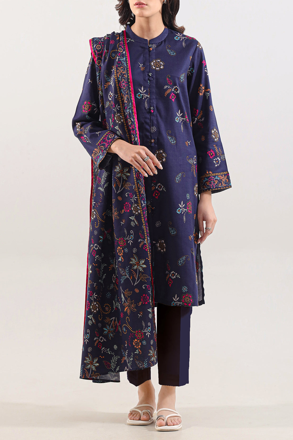Unstitched Printed Pashmina 3 Piece120585