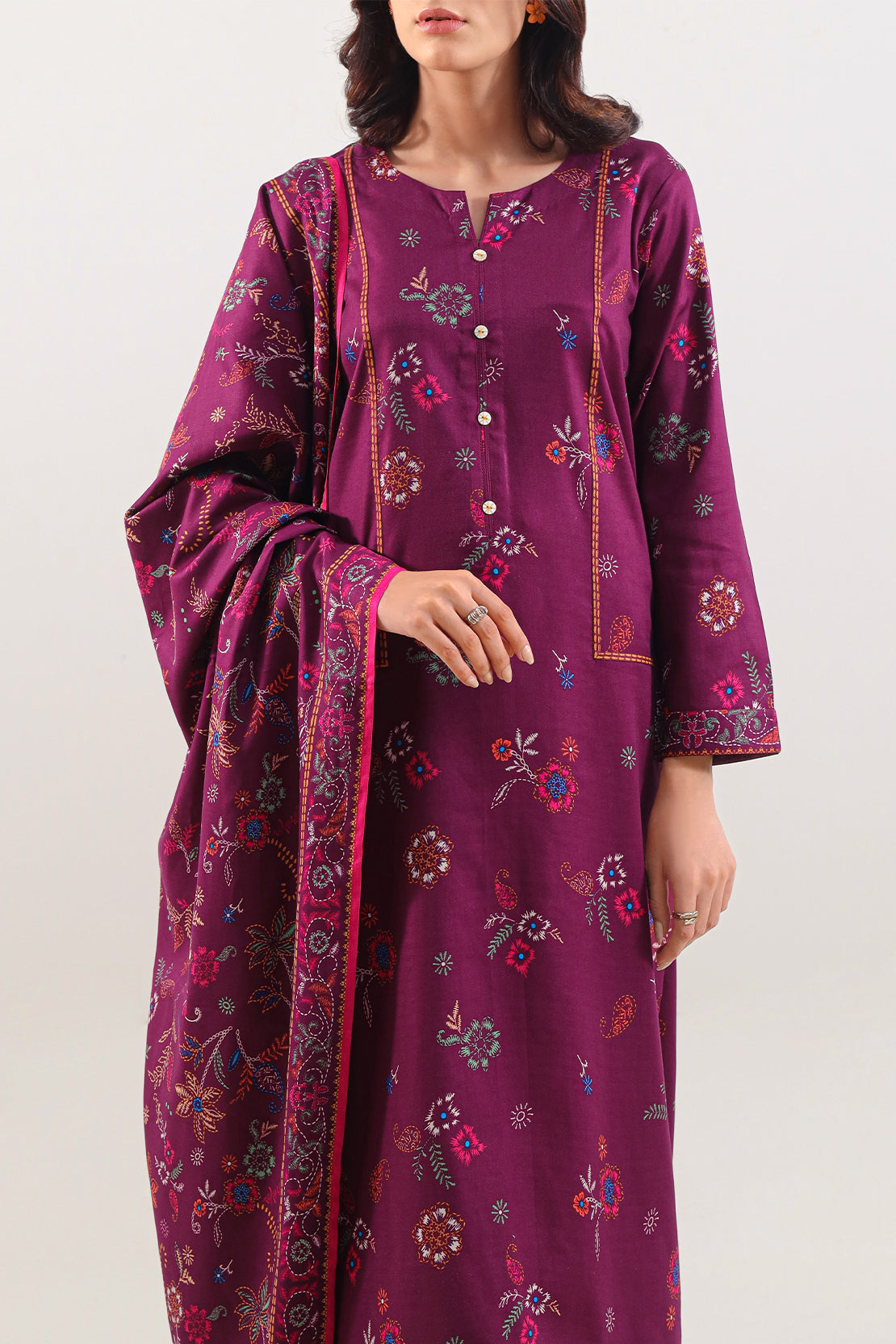 Unstitched Printed Pashmina 3 Piece120586