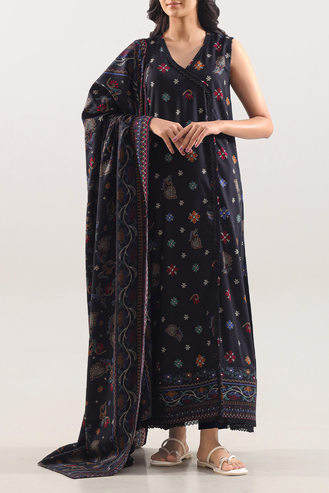 Unstitched Printed Pashmina 3 Piece120588