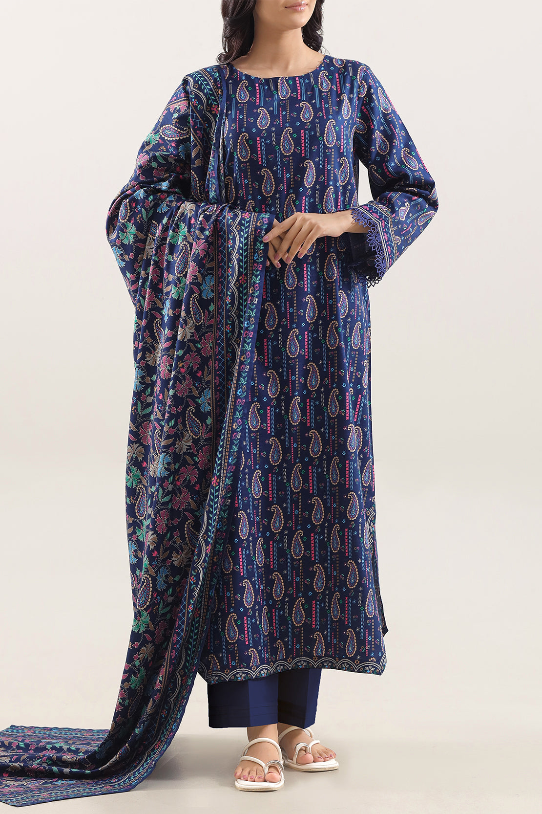 Unstitched Printed Pashmina 3 Piece120590