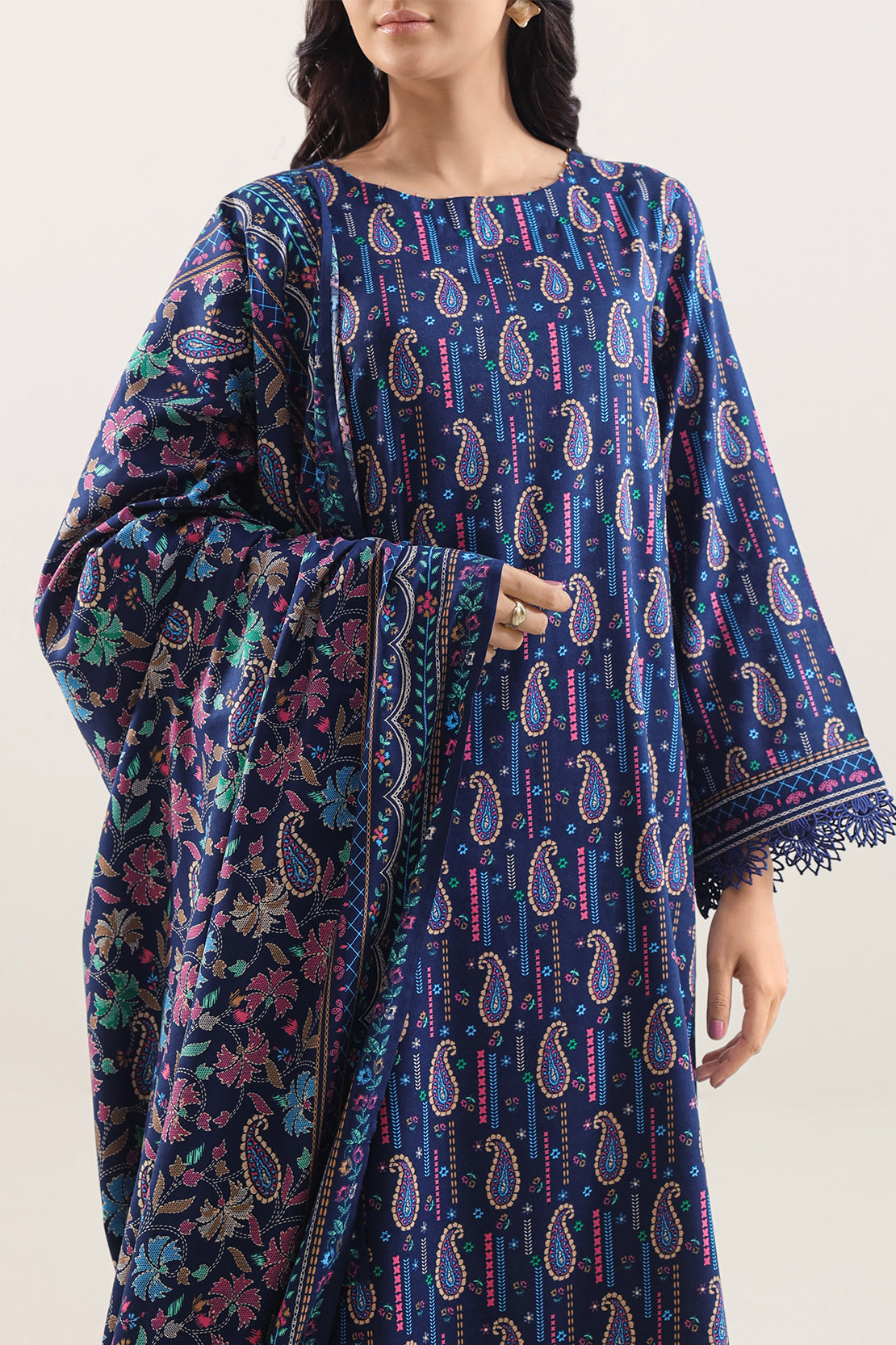 Unstitched Printed Pashmina 3 Piece120590