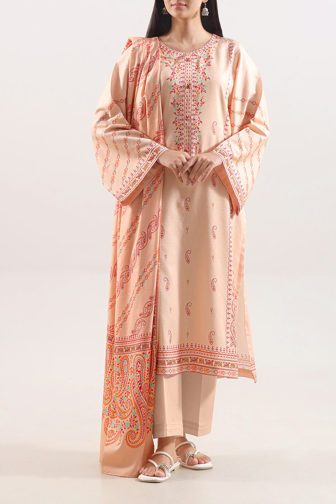 Unstitched Printed Pashmina 3 Piece125826