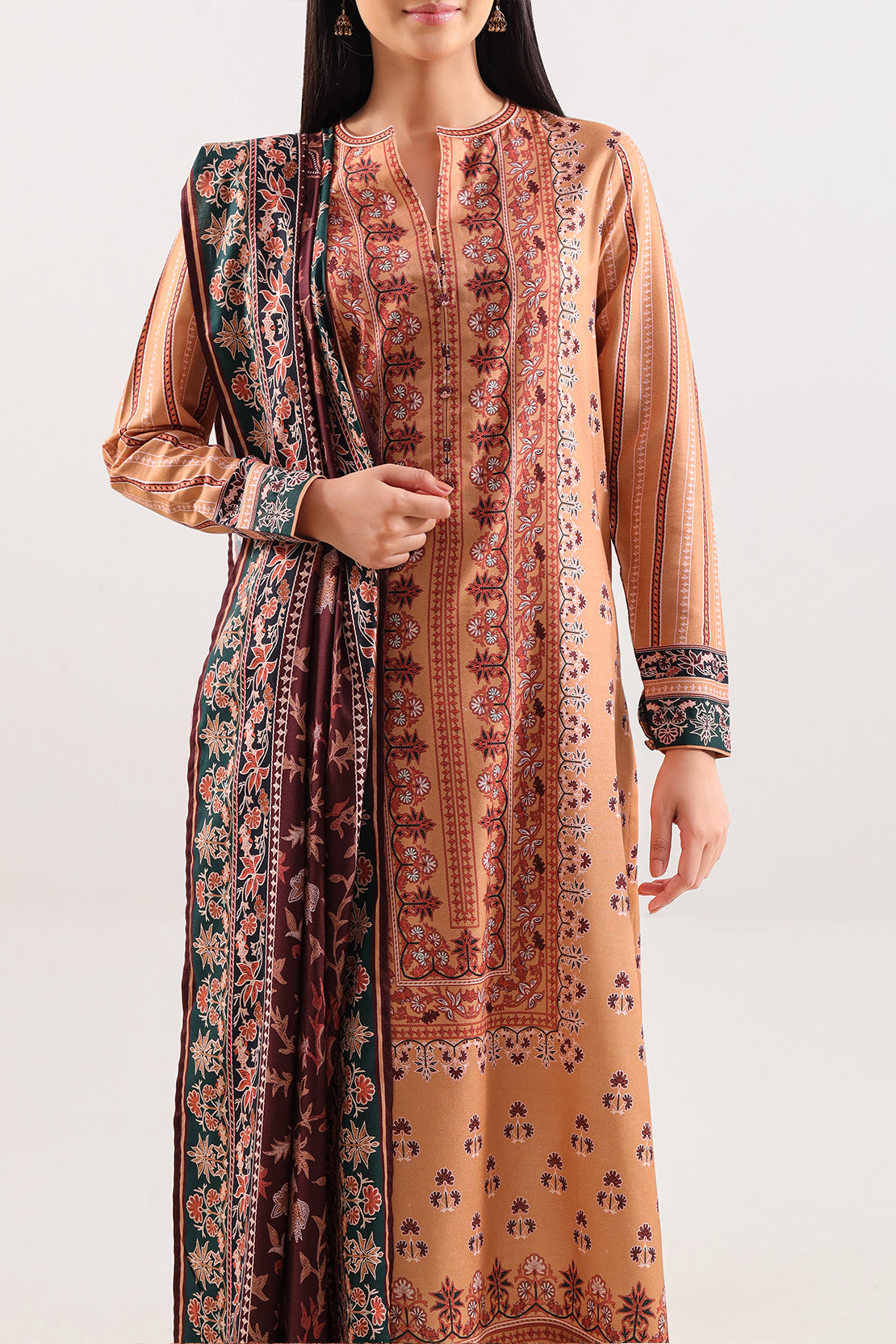 Unstitched Printed Pashmina 3 Piece125827