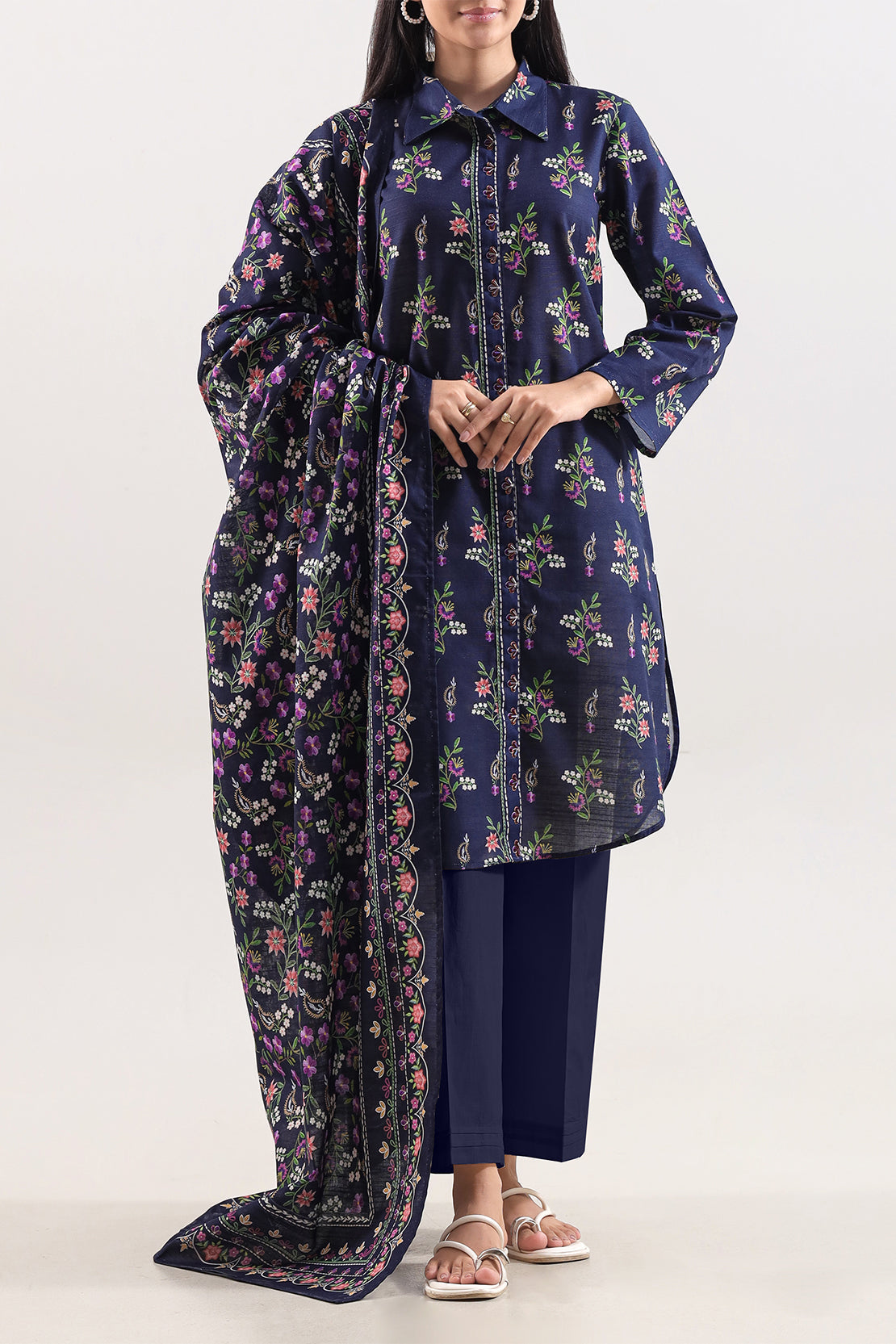 Unstitched Printed Cotton Khaddar 3 Piece125810