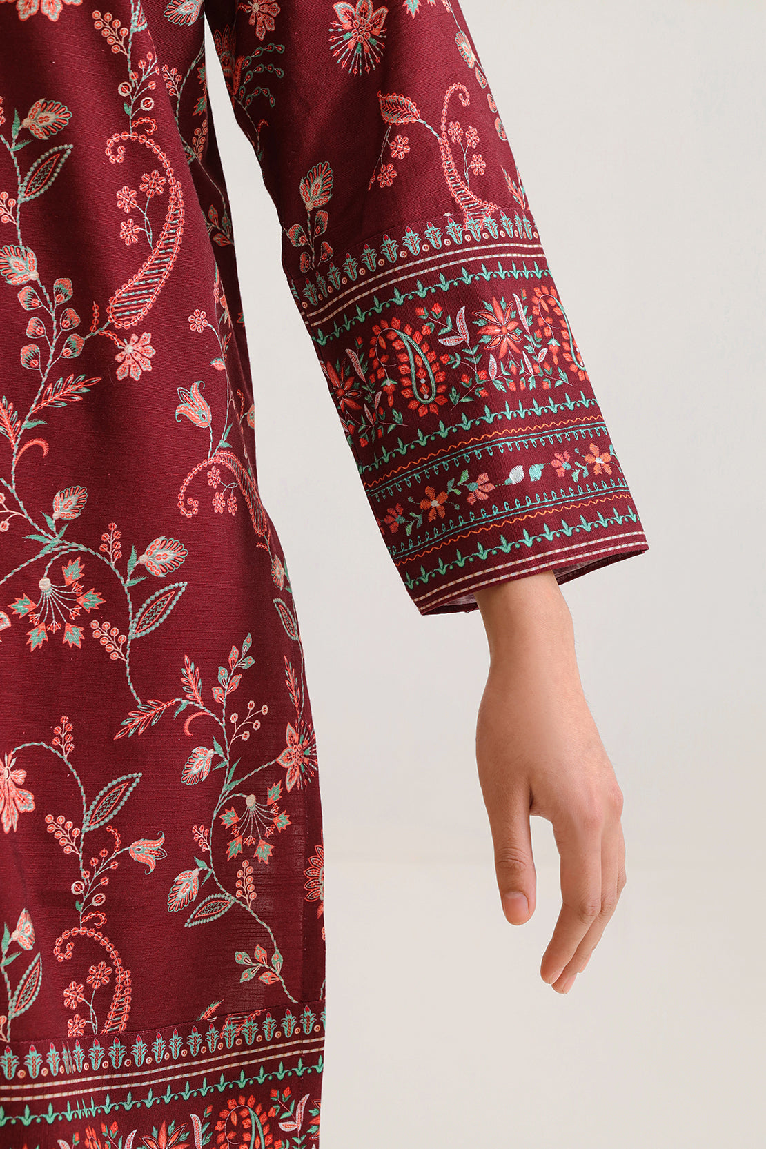 Unstitched Printed Cotton Khaddar 3 Piece125814