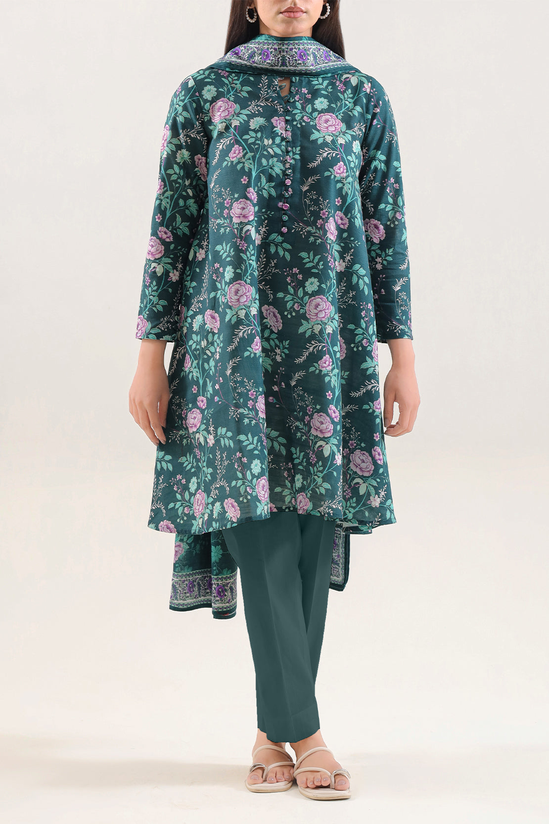 Unstitched Printed Cotton Khaddar 3 Piece125816