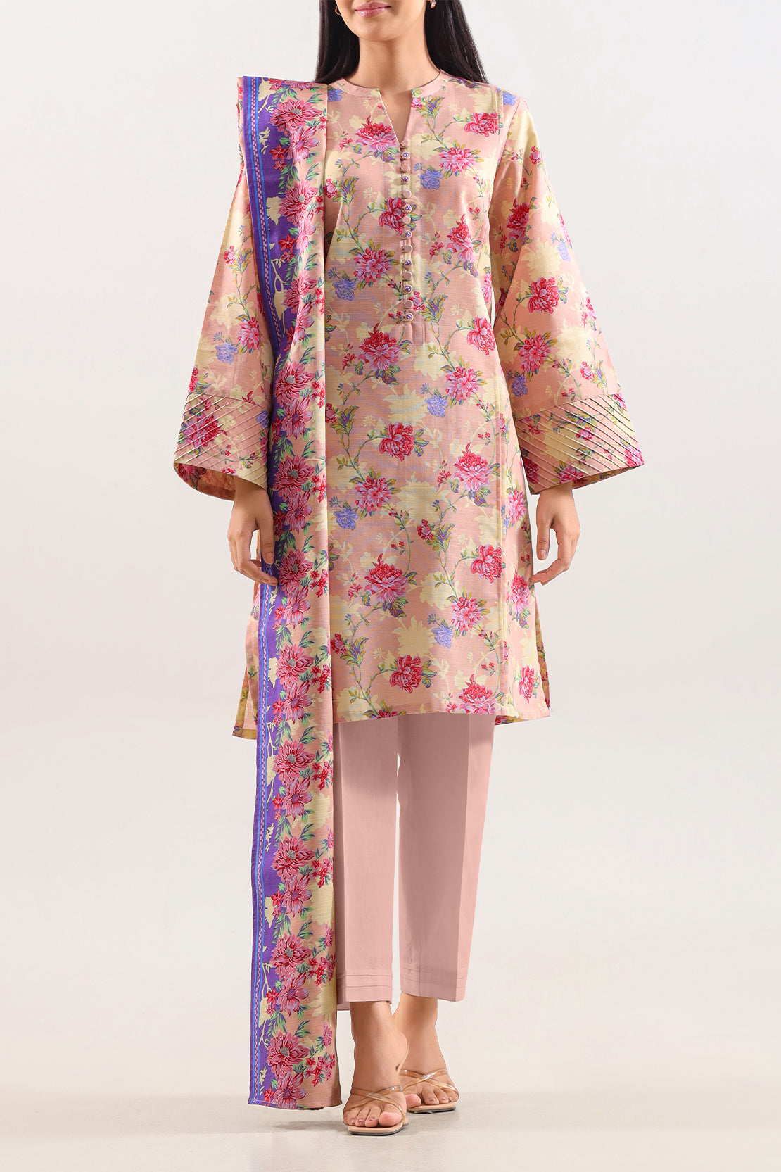 Unstitched Printed Warm Khaddar 3 Piece128274